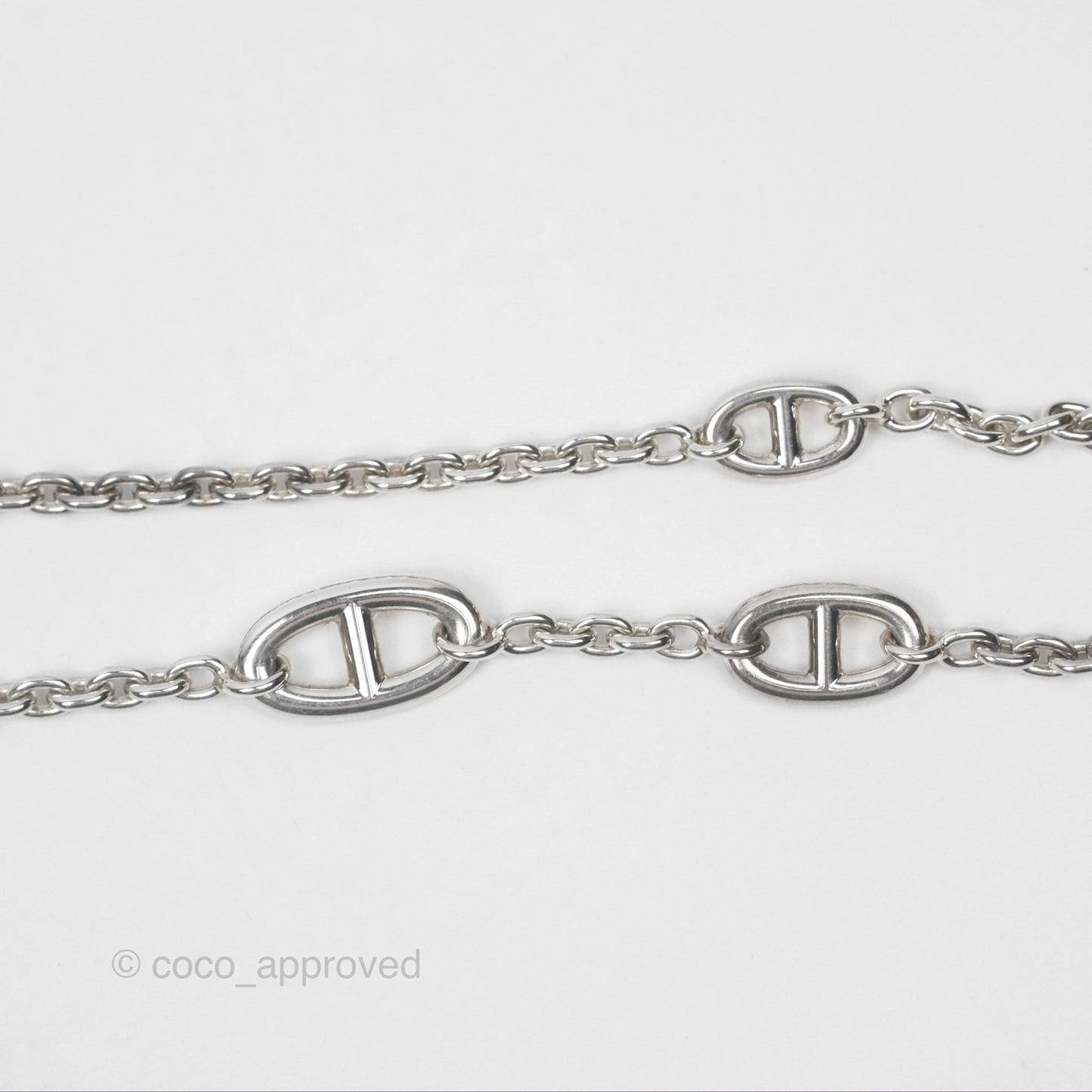 Hermès Farandole Long Necklace 160 Palladium Hardware