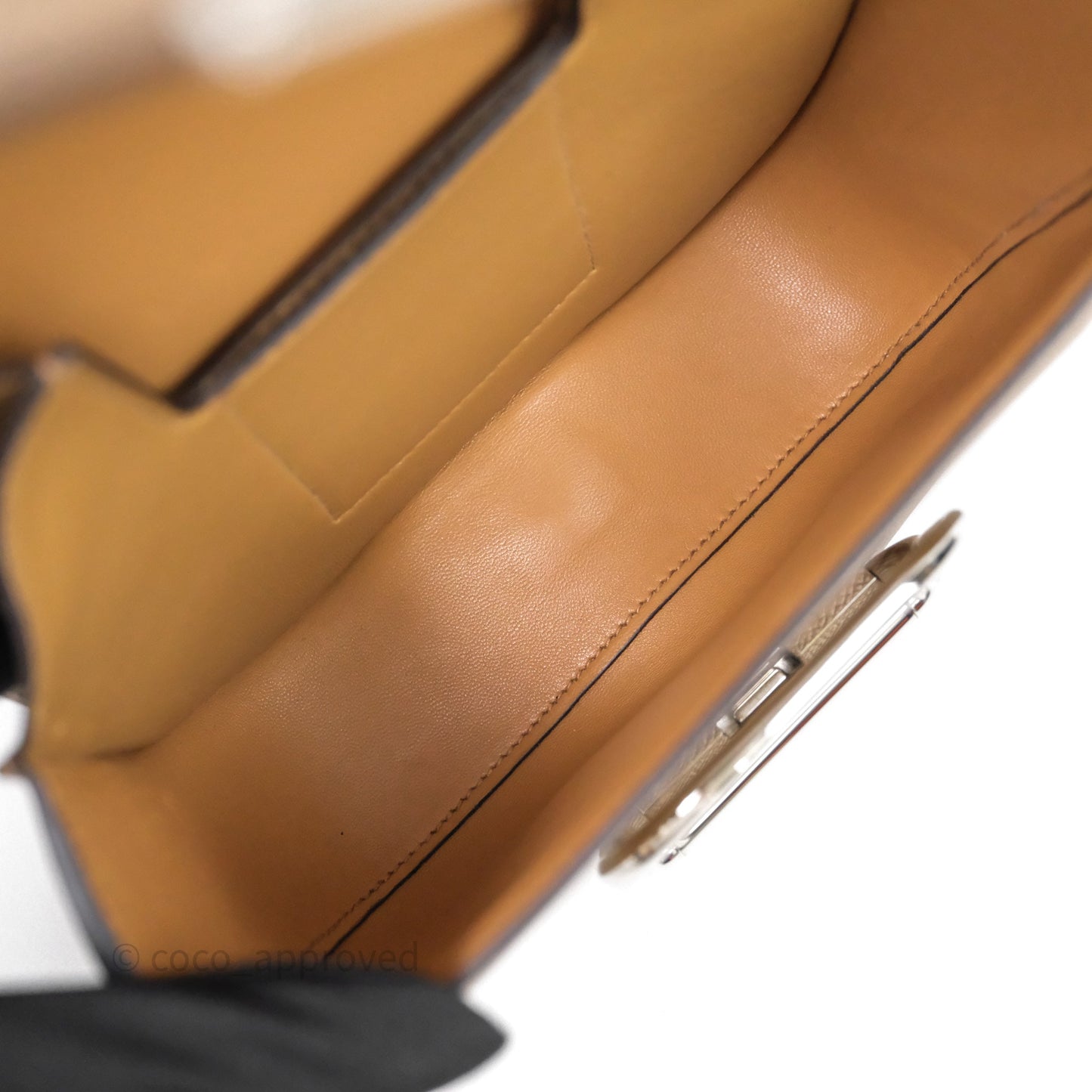 Hermès Della Cavalleria Mini Bag Alezan 3G Epsom Palladium Hardware