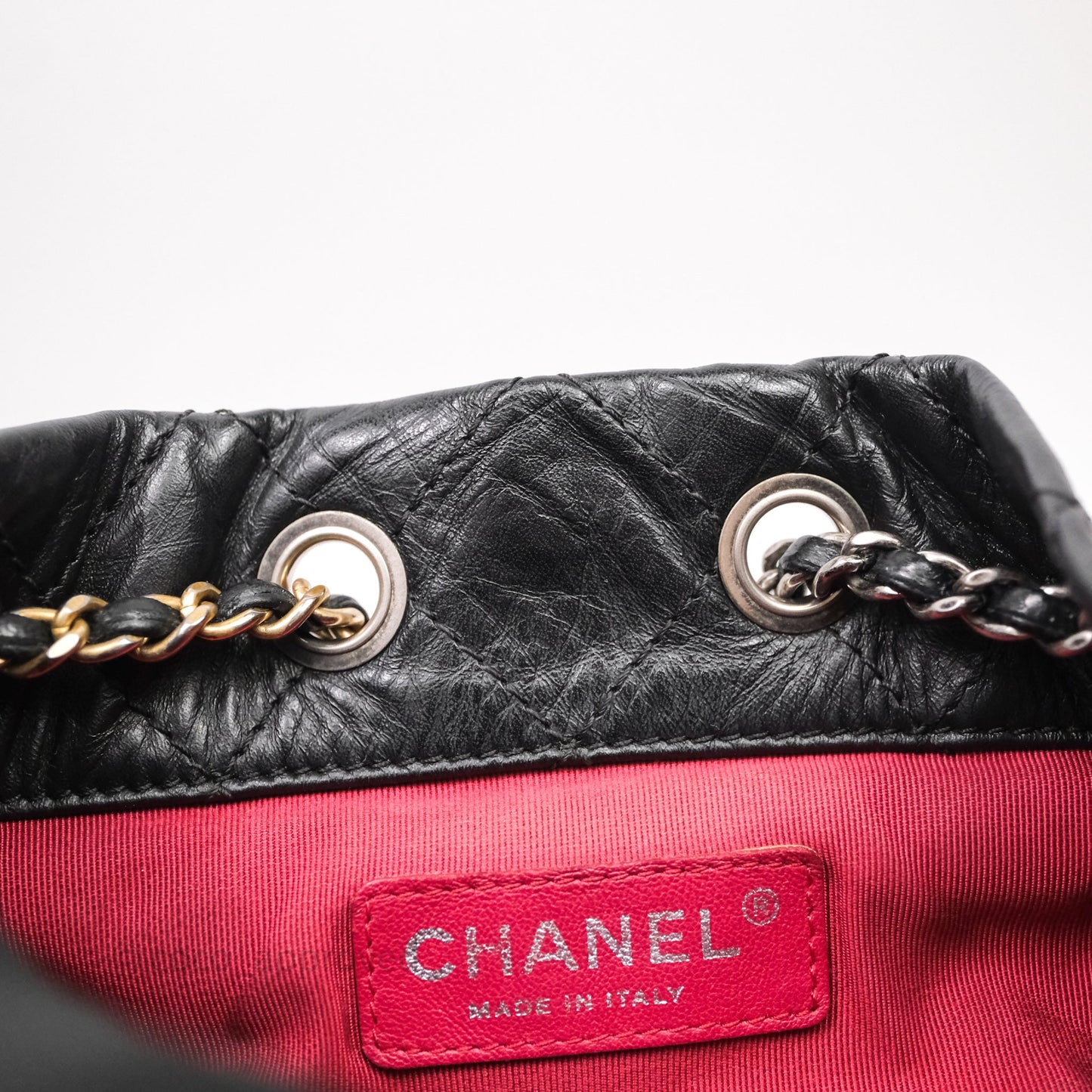 Chanel Small Gabrielle Backpack Black Aged Calfskin