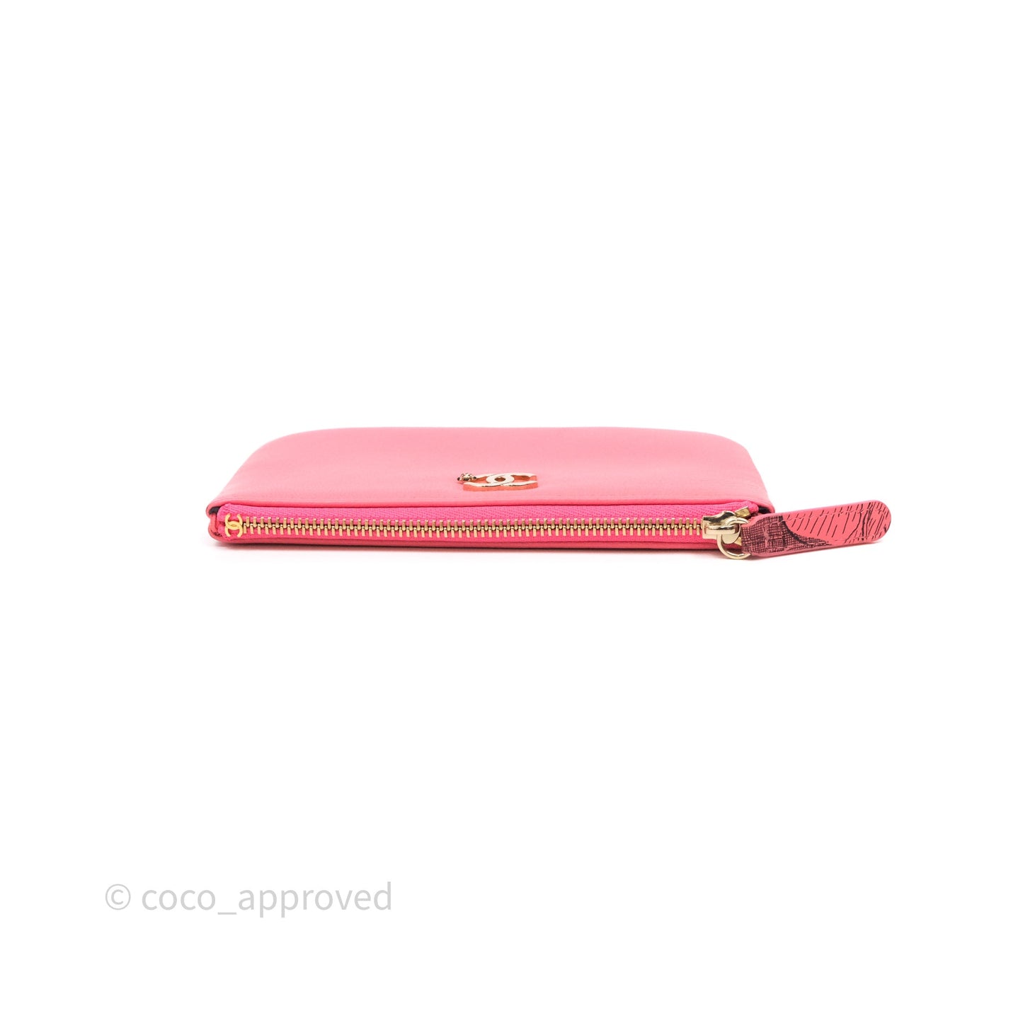 Chanel Camellia Mini O Case Pink Calfskin Gold Hardware