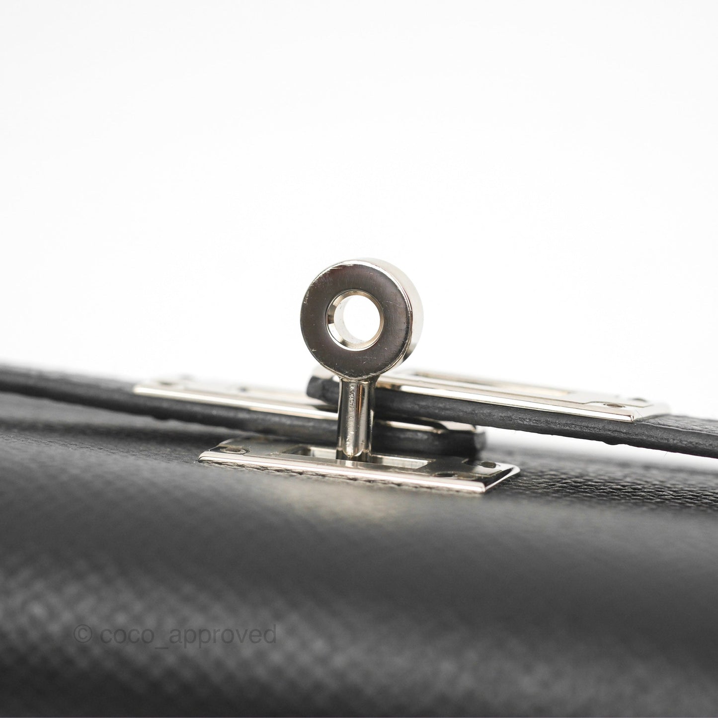 Hermès Small Kelly Wallet Black Epsom Palladium Hardware