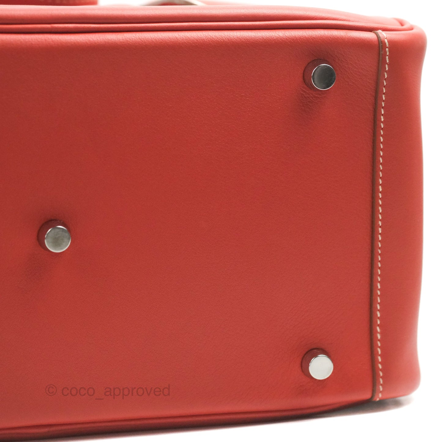 Hermès Lindy 30 Sanguine 9M Swift Palladium Hardware