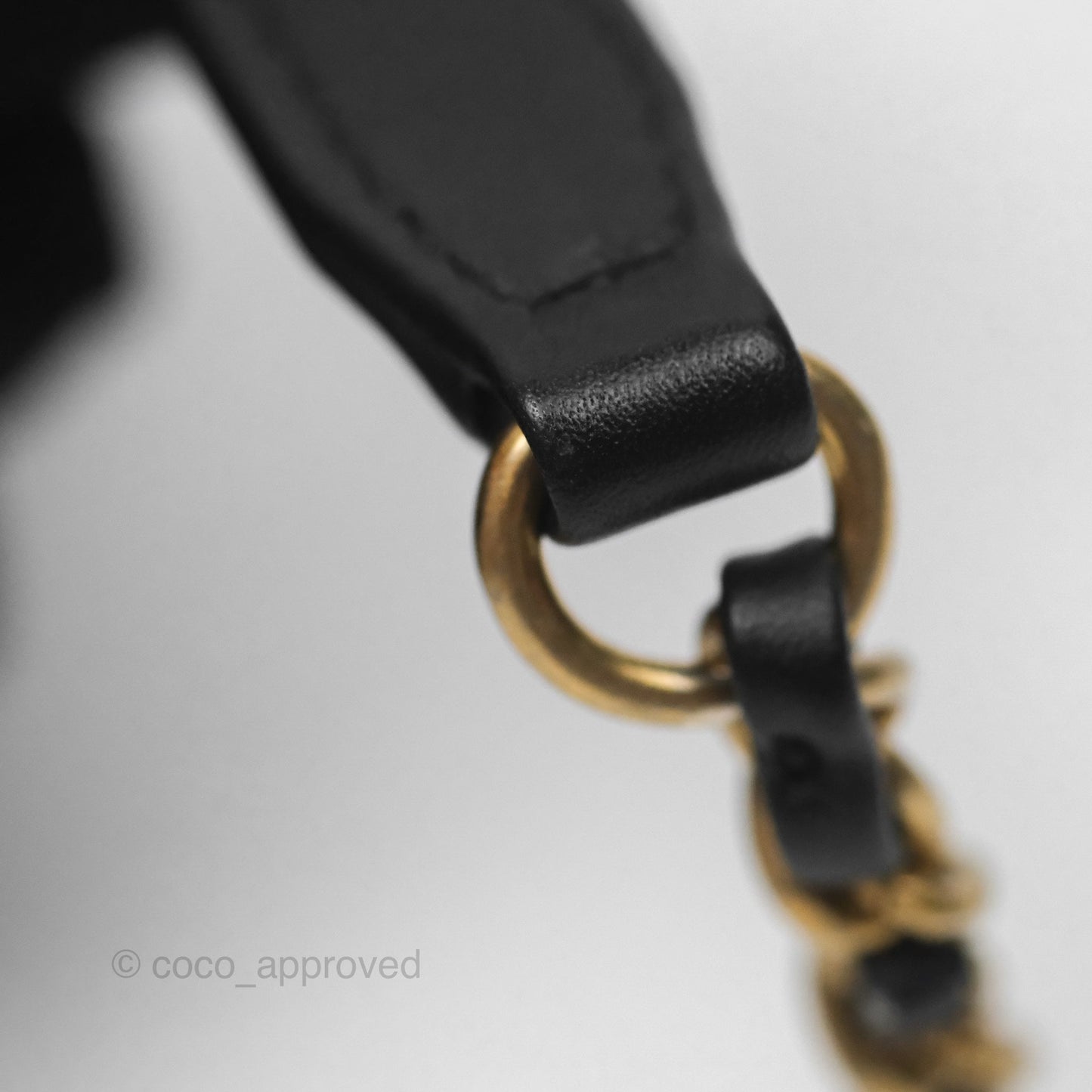 Chanel Small CC Filigree Flap Quilted Beige Black Caviar