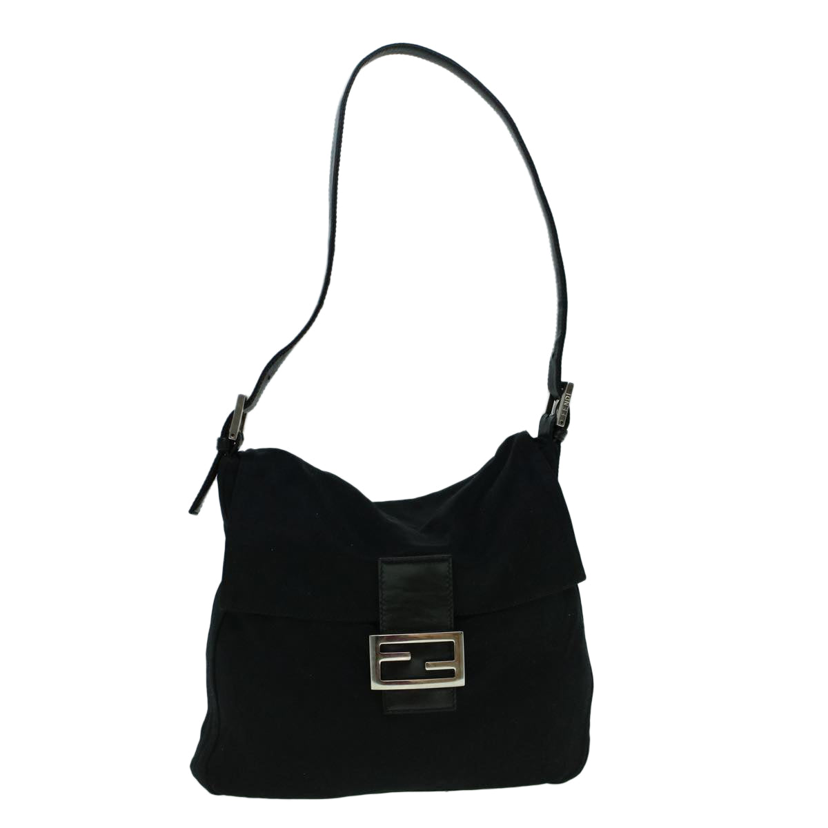Luxury FendiMamma Baguette Shoulder Bag Nylon Black60359