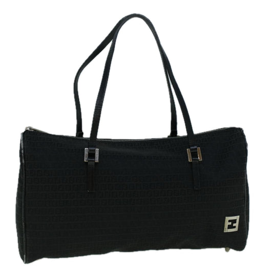 Luxury FendiZucchino Canvas Tote Bag Black60395