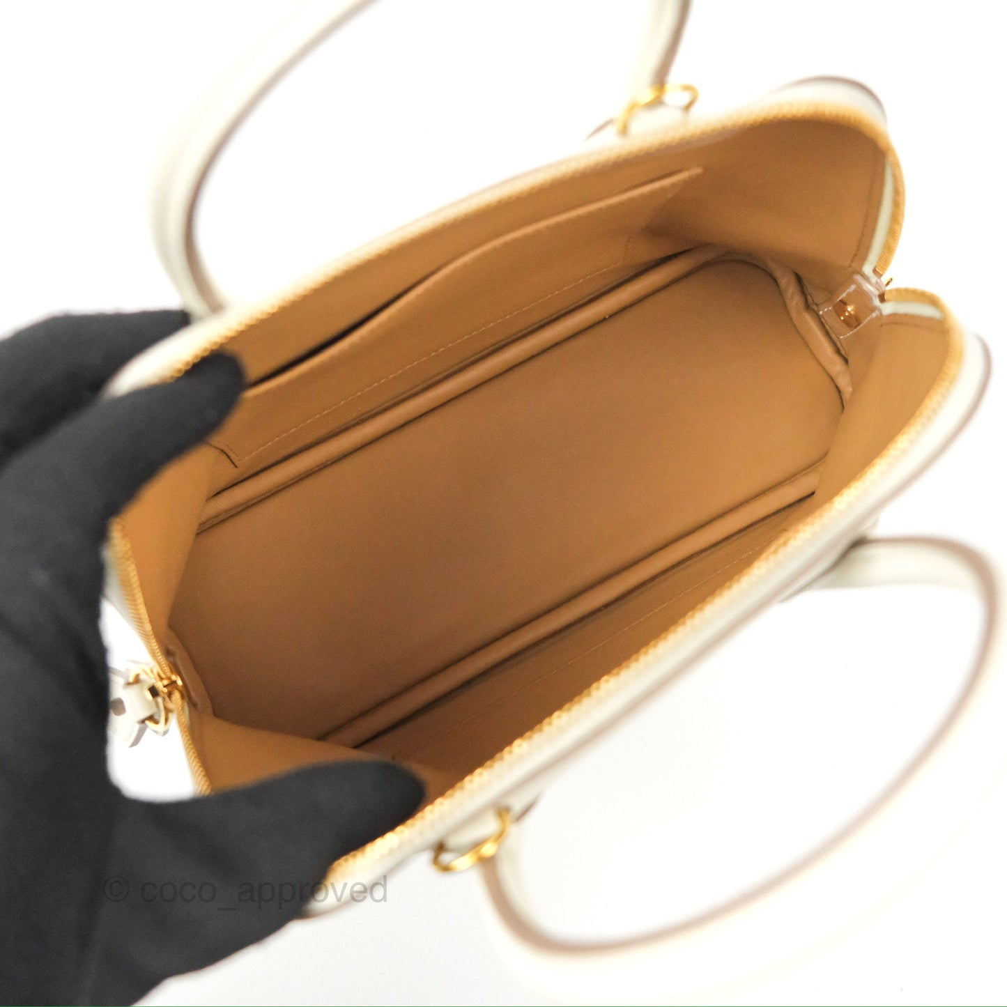 Hermès Bolide 1923 25 Mushroom 0T/Biscuit 48 Evercolor Gold Hardware