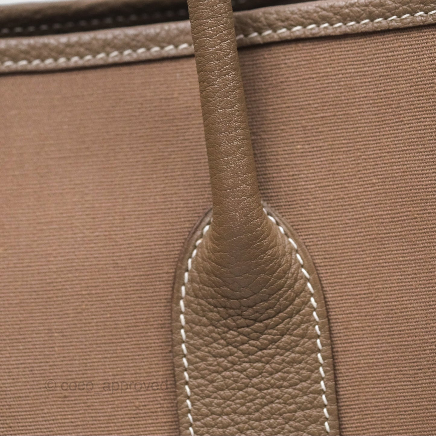 Hermès Garden Party 36 Etoupe Canvas