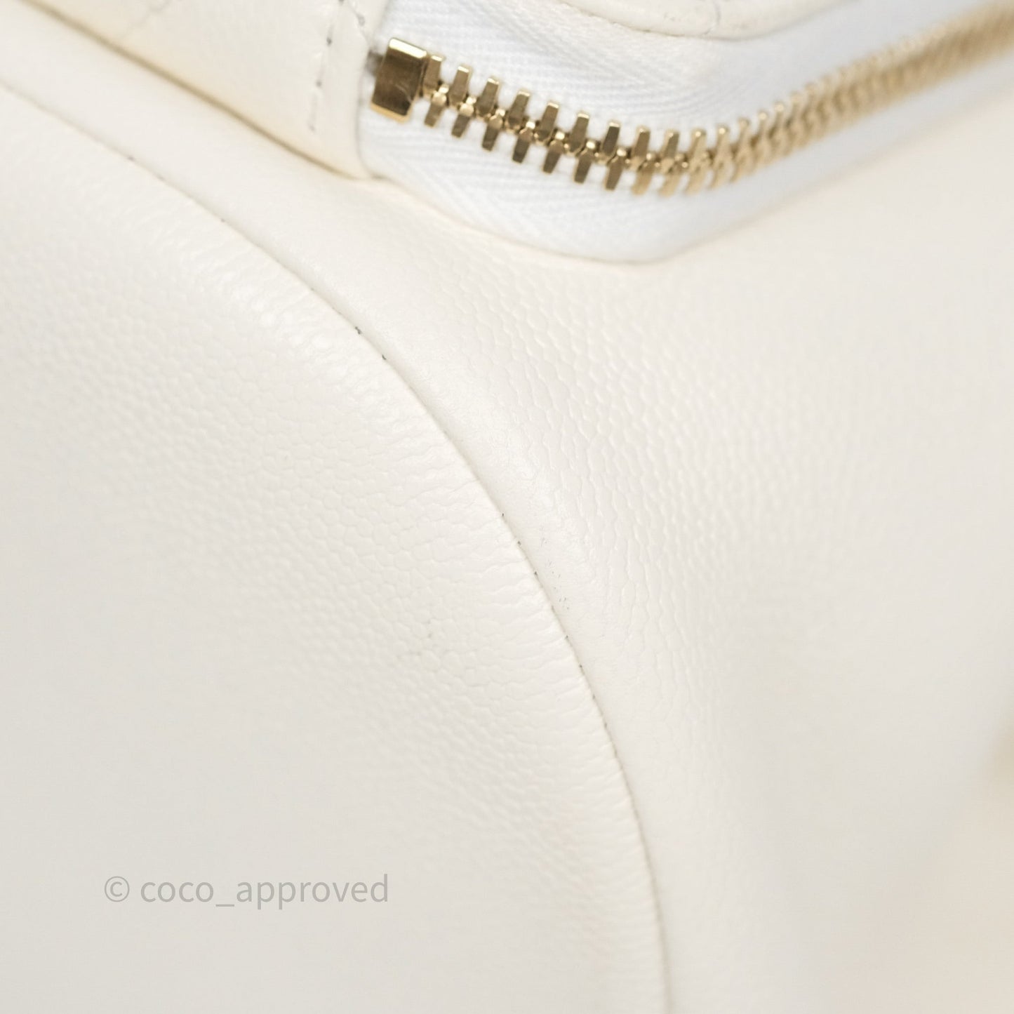 Chanel Quilted Business Affinity Backpack Ivory White Caviar Gold Hardware