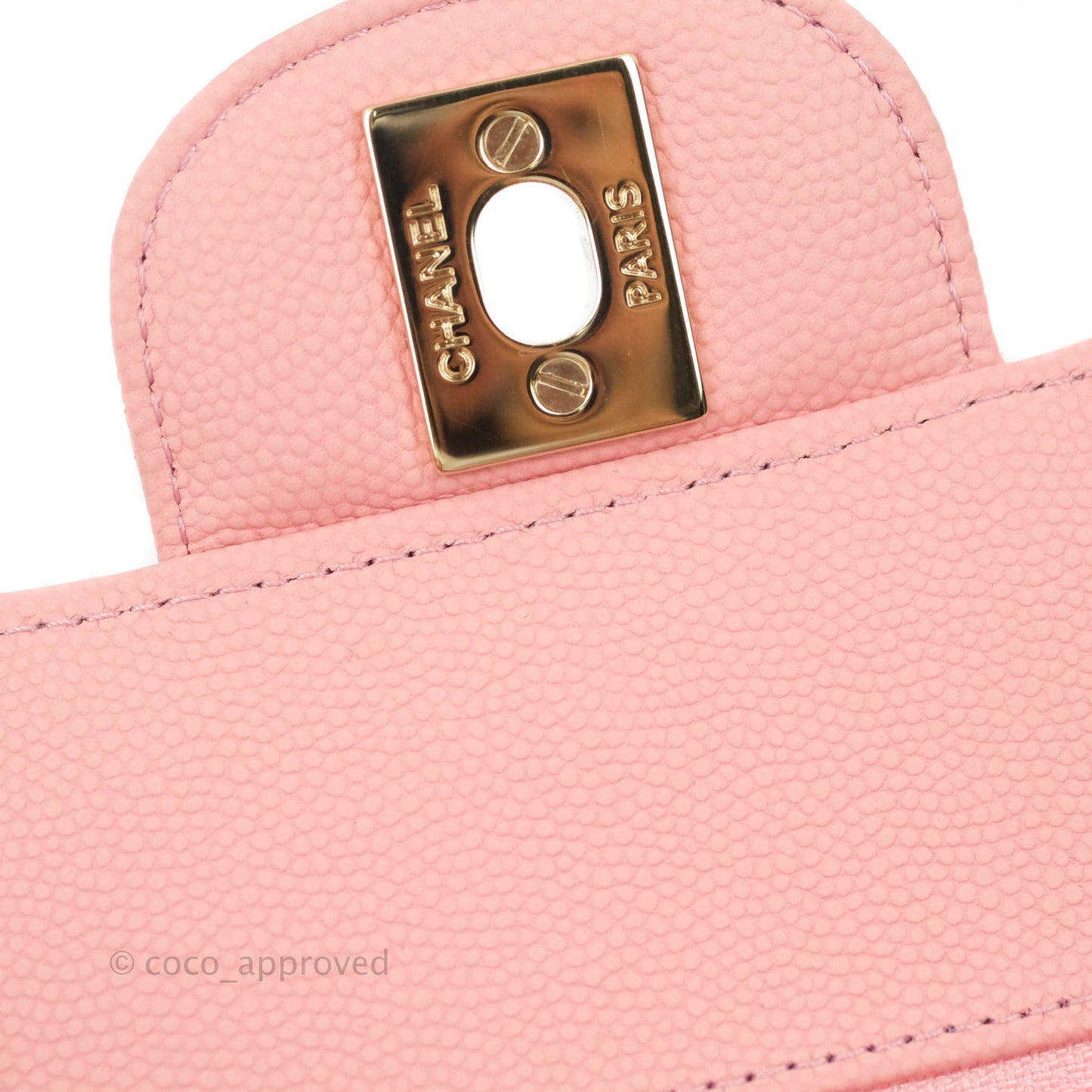 Chanel Classic Chevron S/M Small Double Flap Pink Matte Caviar Gold Hardware