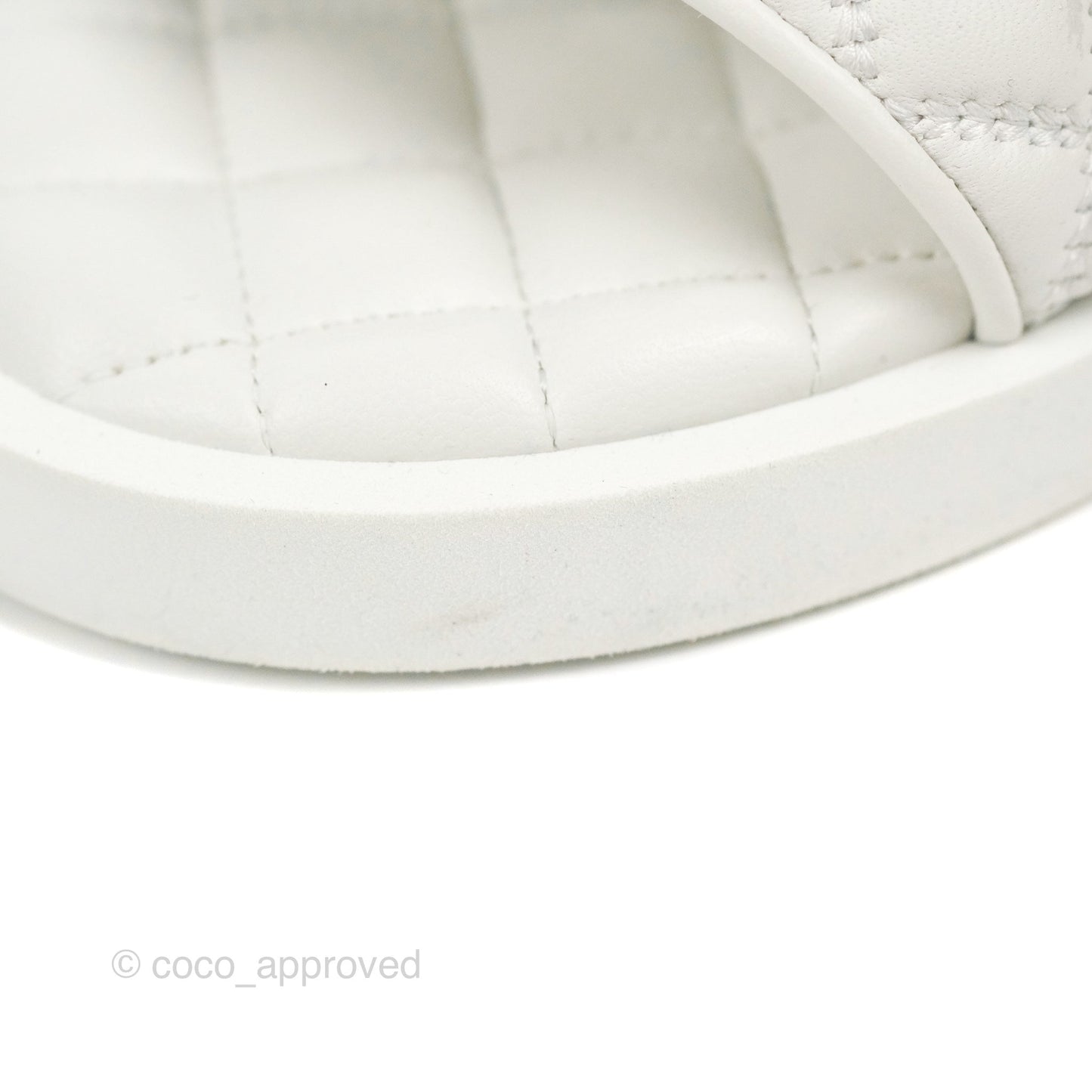 Chanel White Slippers