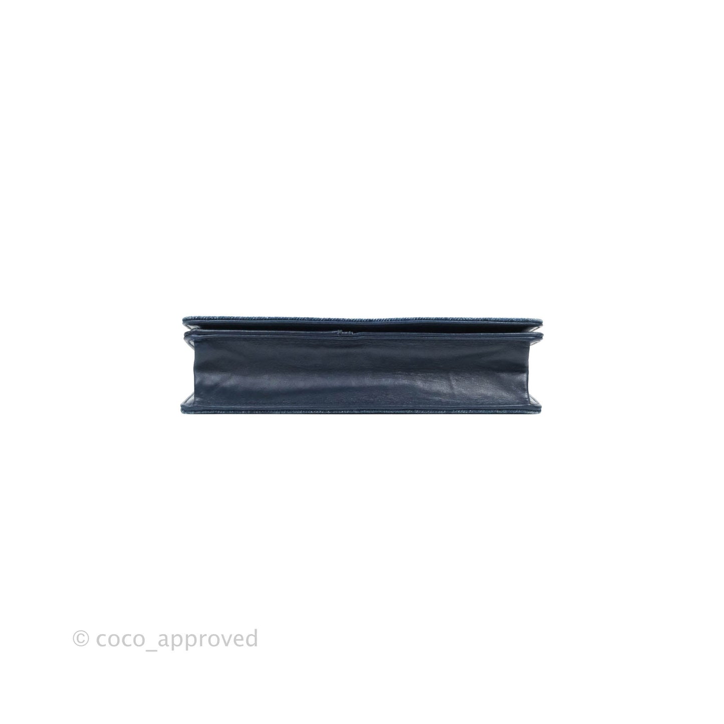 Chanel Vintage Denim Wallet On Chain WOC Gold Hardware