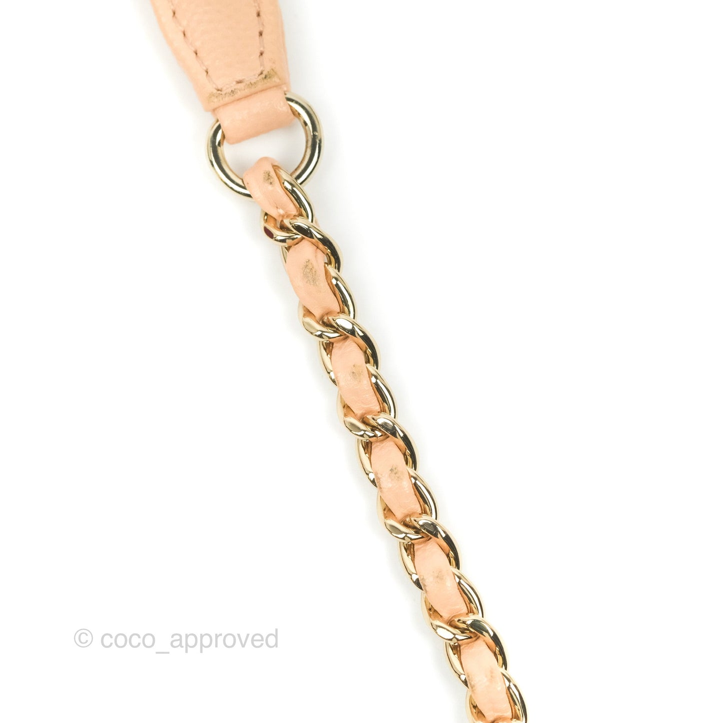 Chanel Mini Coco Handle Quilted Beige Pink Caviar Gold Hardware