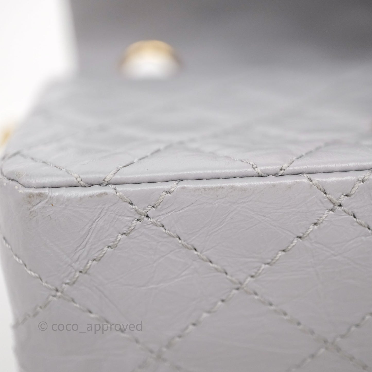 Chanel Mini Reissue 224 Grey Aged Calfskin Aged Gold Hardware