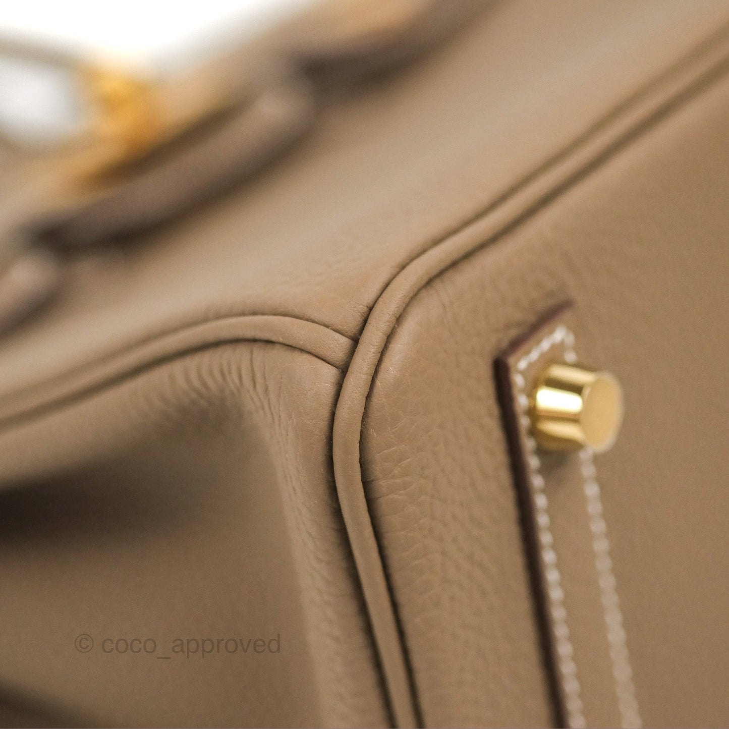 Hermes Birkin 25 Retourne Etoupe 18 Togo Gold Hardware