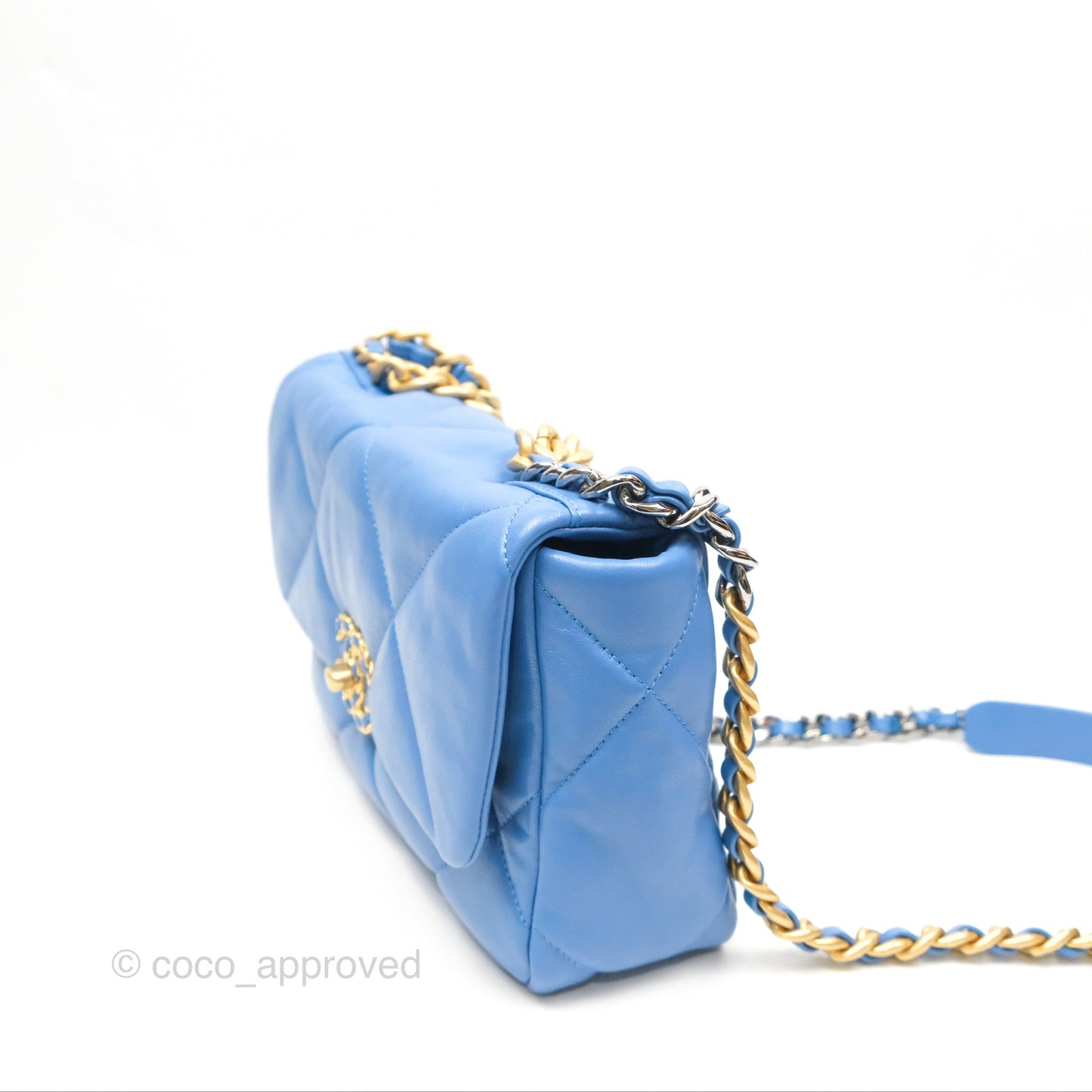 Chanel 19 Small Blue Mixed Hardware