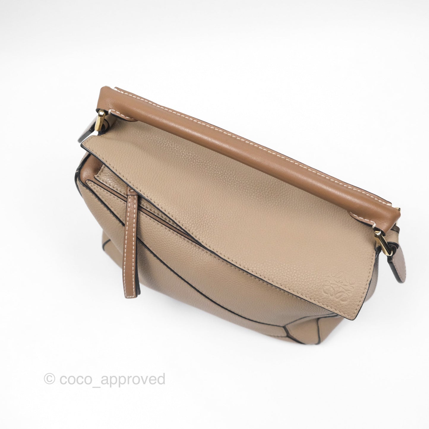 Loewe Small Puzzle Bag Sand Mink Grained Calfskin