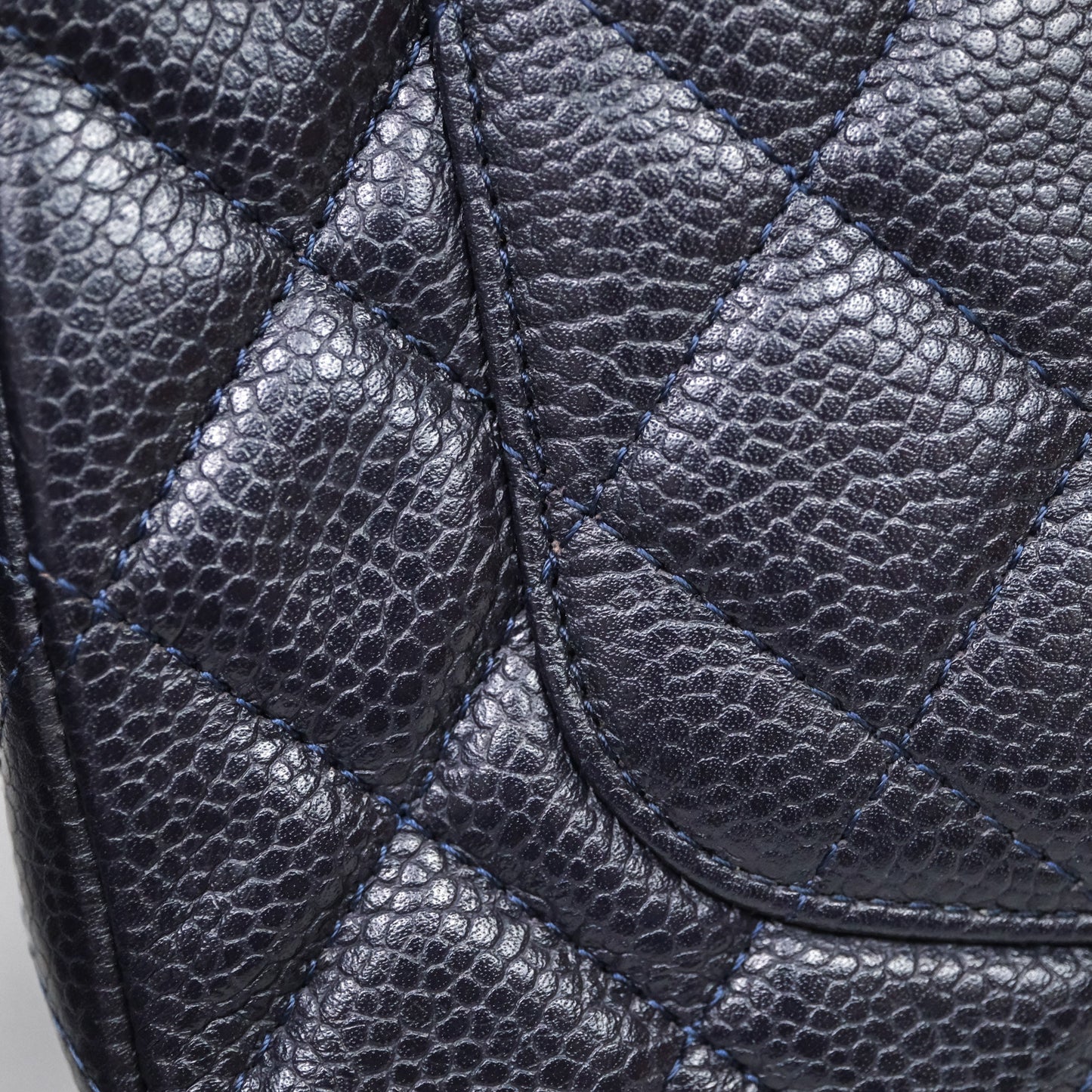Chanel Mini Rectangular Quilted Dark Navy Caviar Silver Hardware