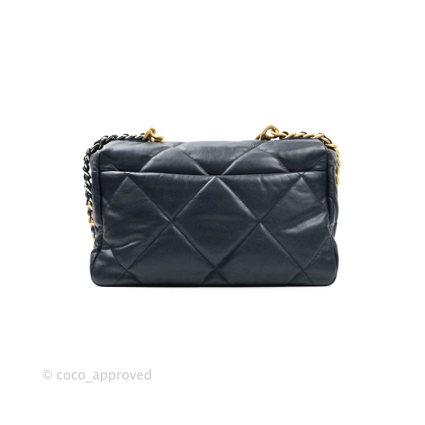 Chanel 19 Medium Dark Navy Mixed Hardware Goatskin