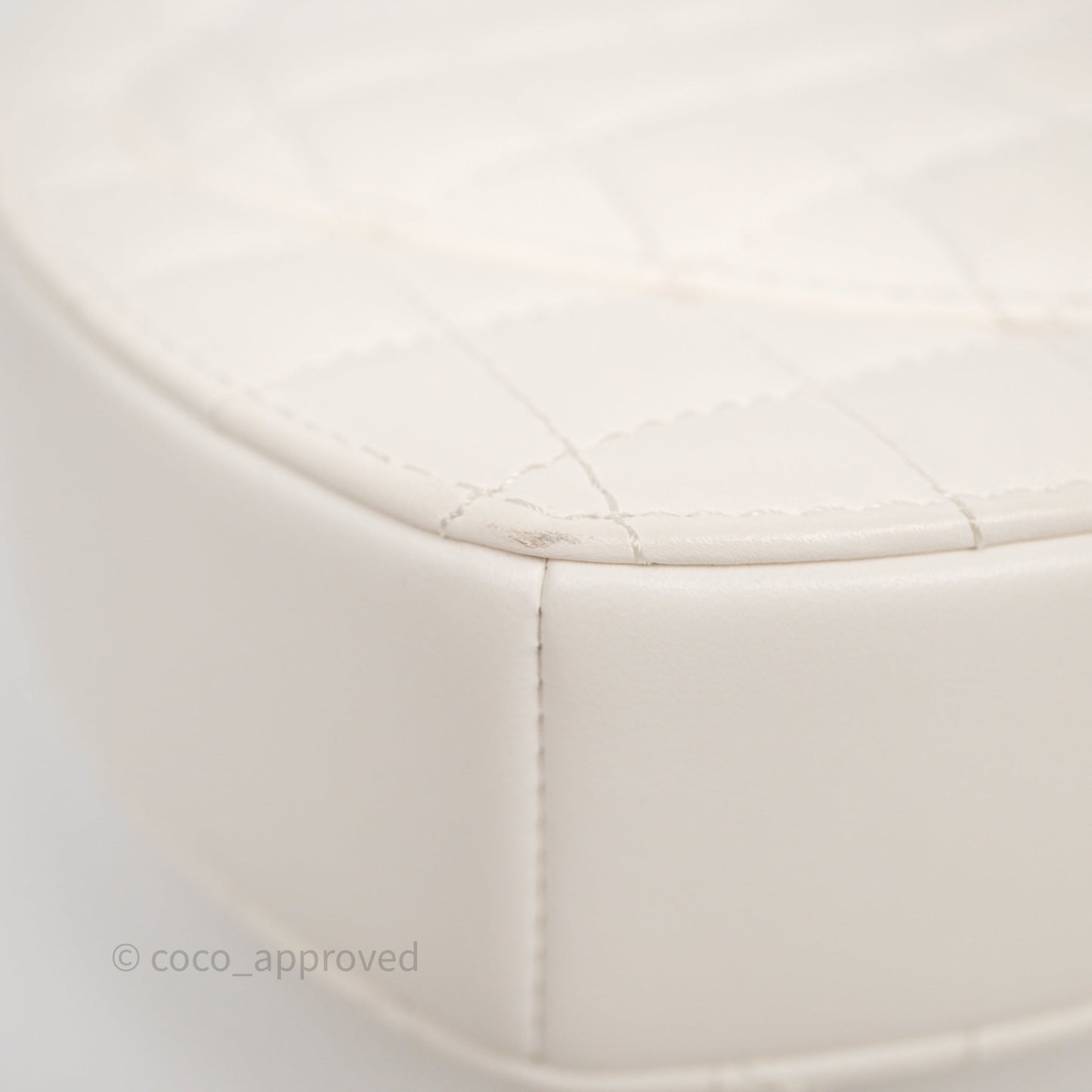 Chanel Large Heart Bag White Lambskin Gold Hardware