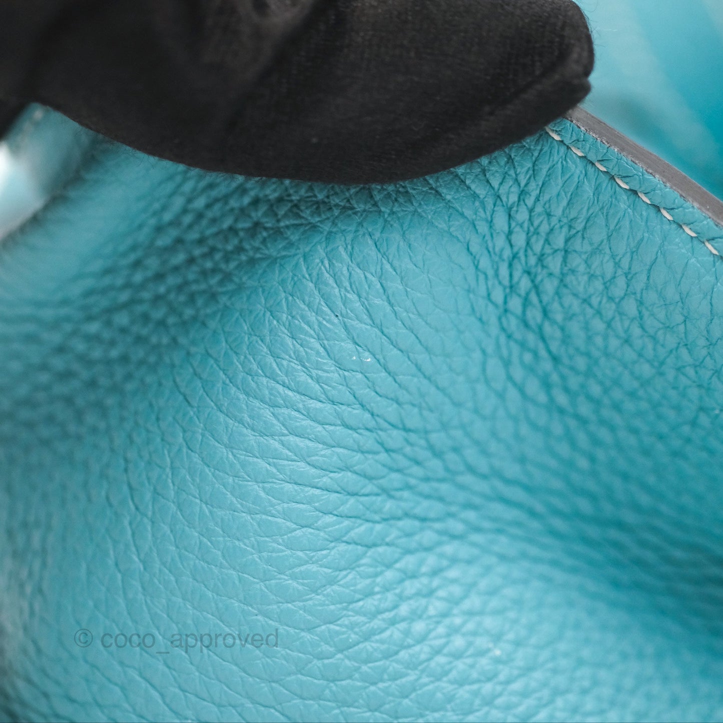 Hermès Halzan 31 Bleu Saint Cyr 3Z Clemence Palladium Hardware