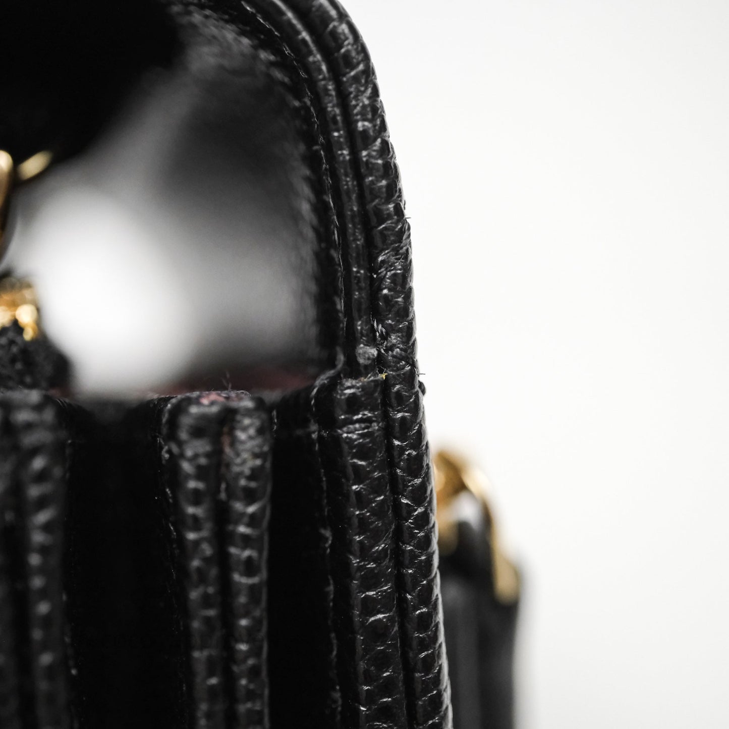 Chanel Quilted Mini Wallet on Chain WOC Black Caviar Gold Hardware