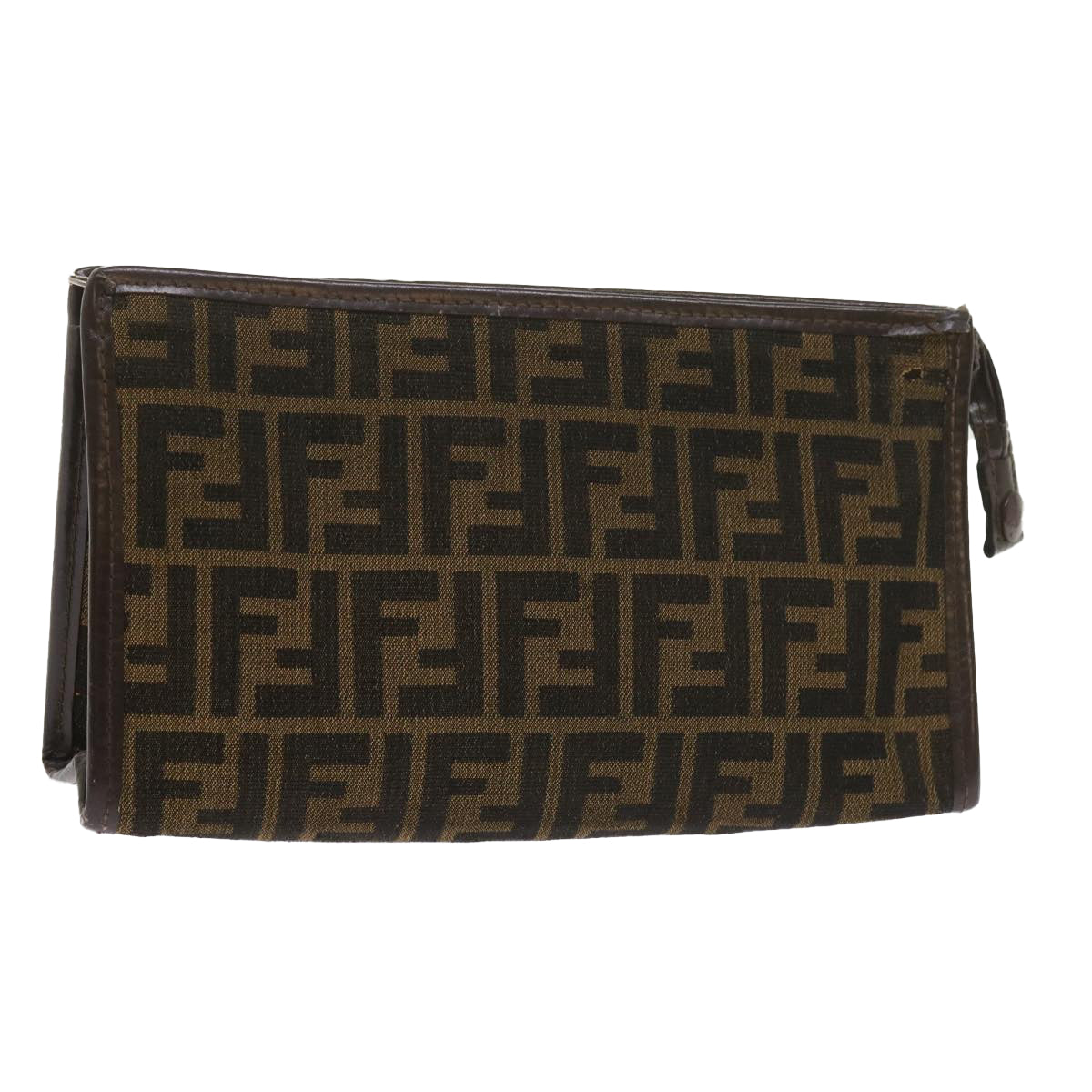 Luxury FendiZucca Canvas Clutch Bag Black Brown60602