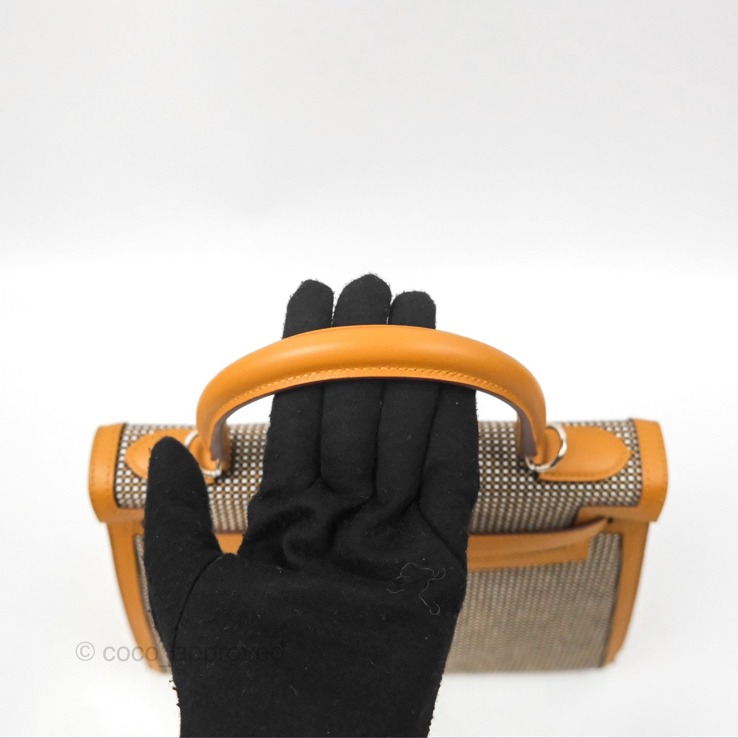 Hermès Kelly Sellier 28 Quadrille Black/White/Desert Sesame Swift