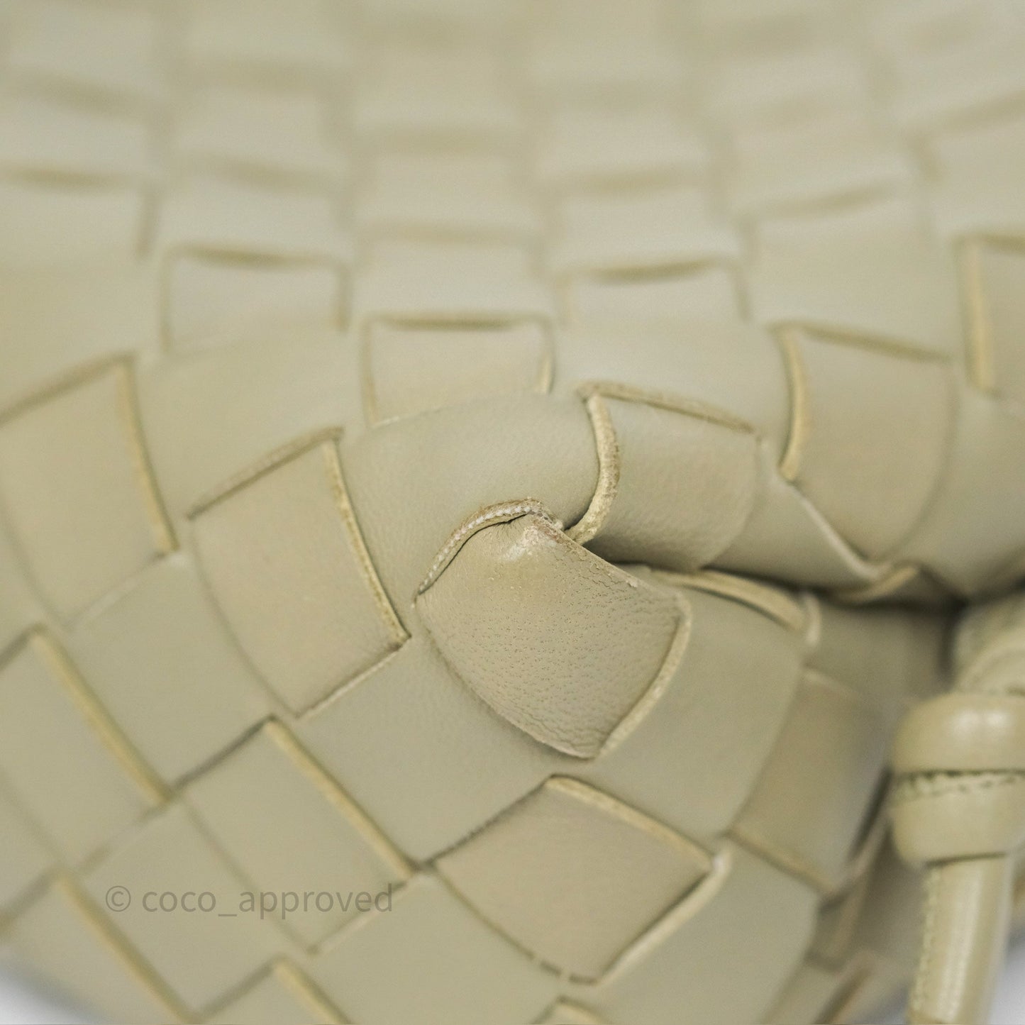 Bottega Veneta Loop Camera Bag Intrecciato Lambskin Travertine
