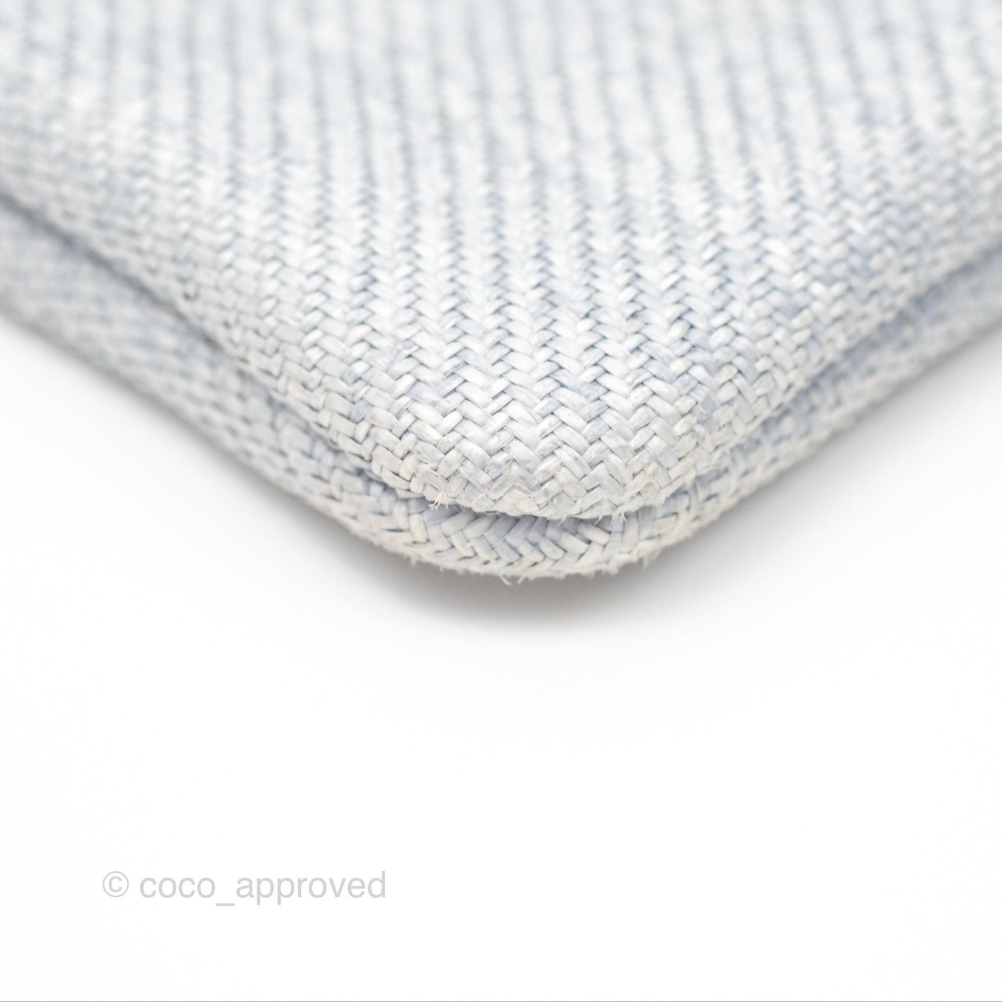Chanel Deauville Clutch Light Blue Raffia