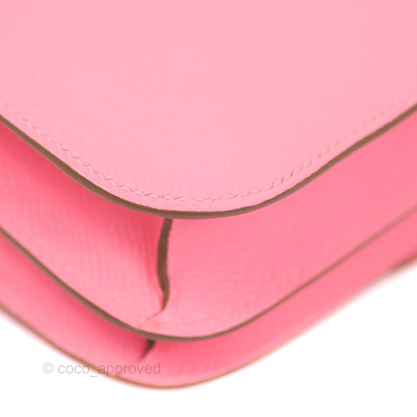 Hermès Constance Mini 18cm Rose d'ete Epsom Palladium Hardware