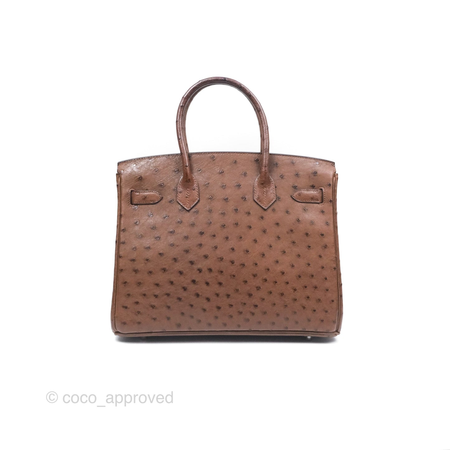 Hermès Birkin Retourne 30 Dark Brown Ostrich Palladium Hardware
