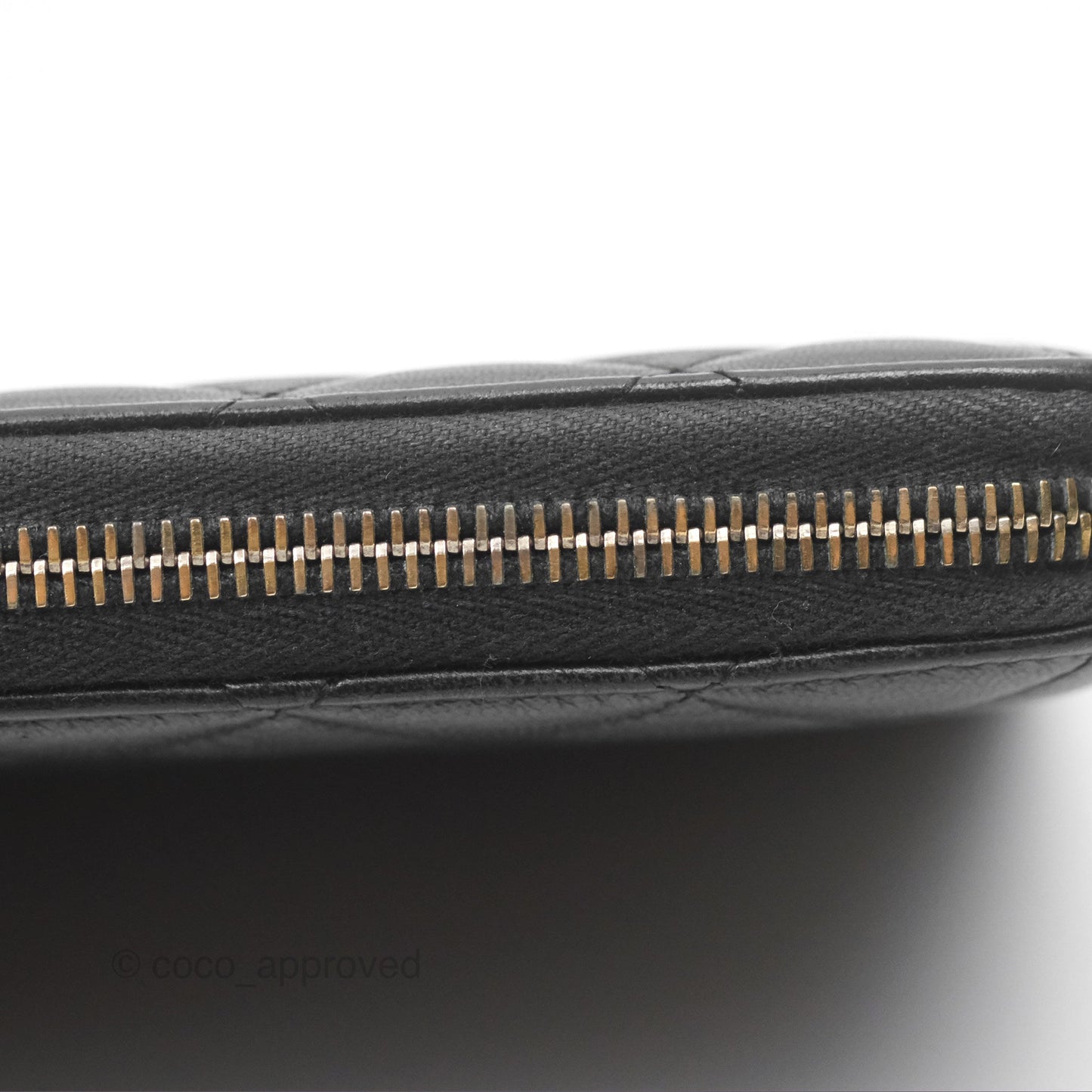 Chanel Zip Around Organiser Wallet Black Lambskin Gold Hardware