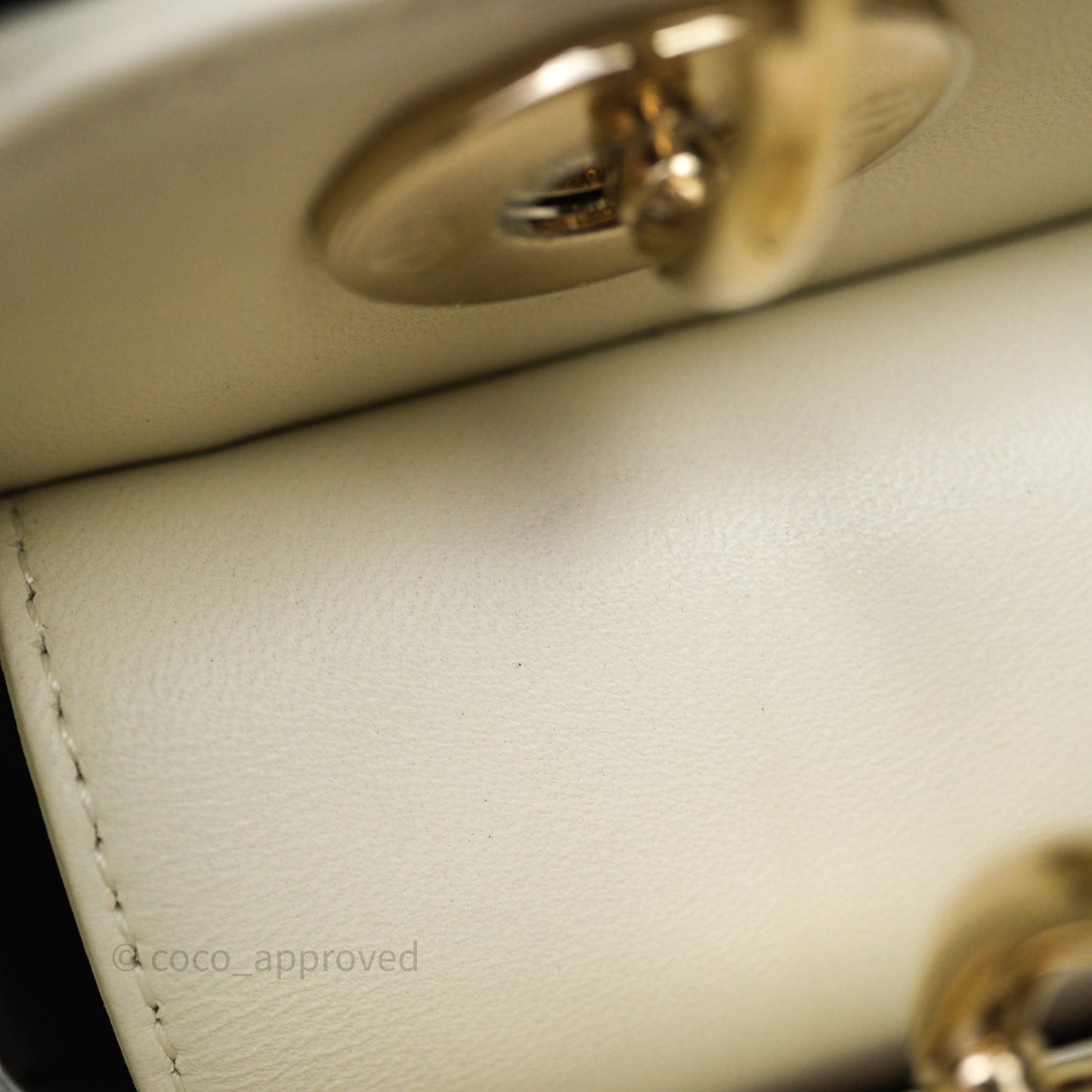 Christian Dior Small My ABCDior Lady Dior Bag White Cannage Lambskin Gold Hardware