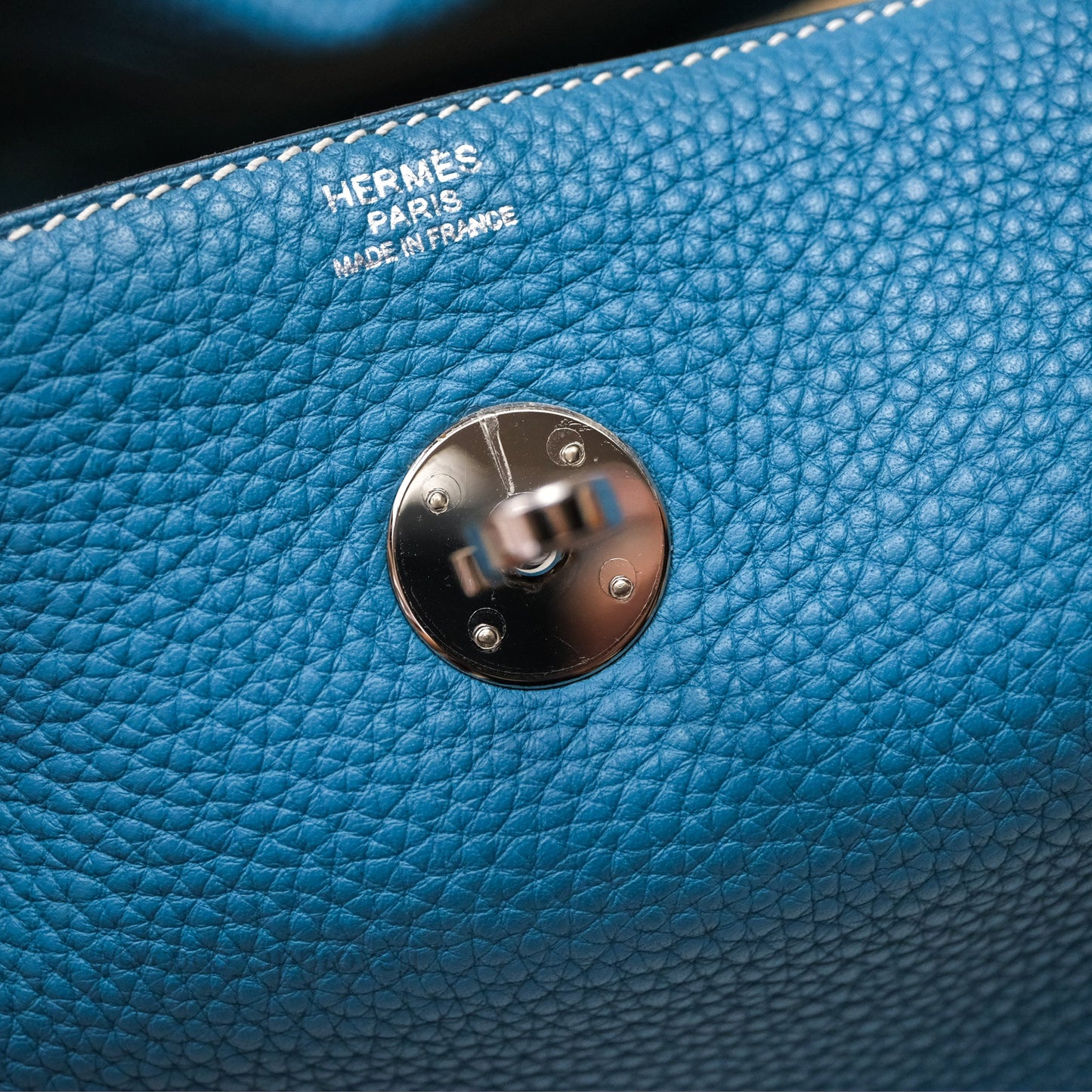 Hermès Lindy 30 Bleu Jean 75 Clemence Palladium Hardware