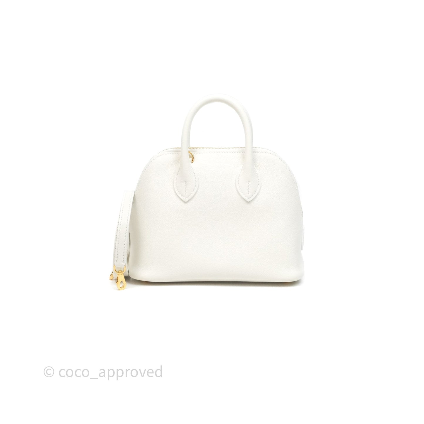 Hermès Bolide Mini 1923 Blanc 01 Evercolor Gold Hardware