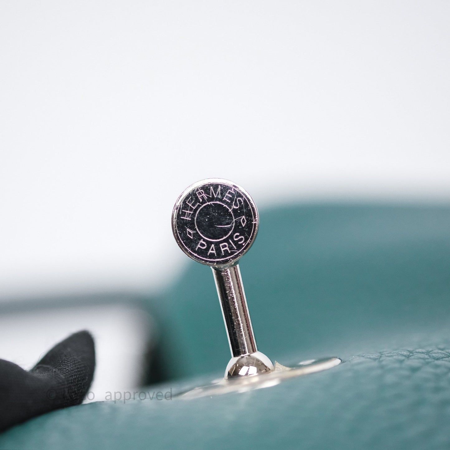 Hermès Lindy 30 Malachite Z6 Clemence Palladium Hardware
