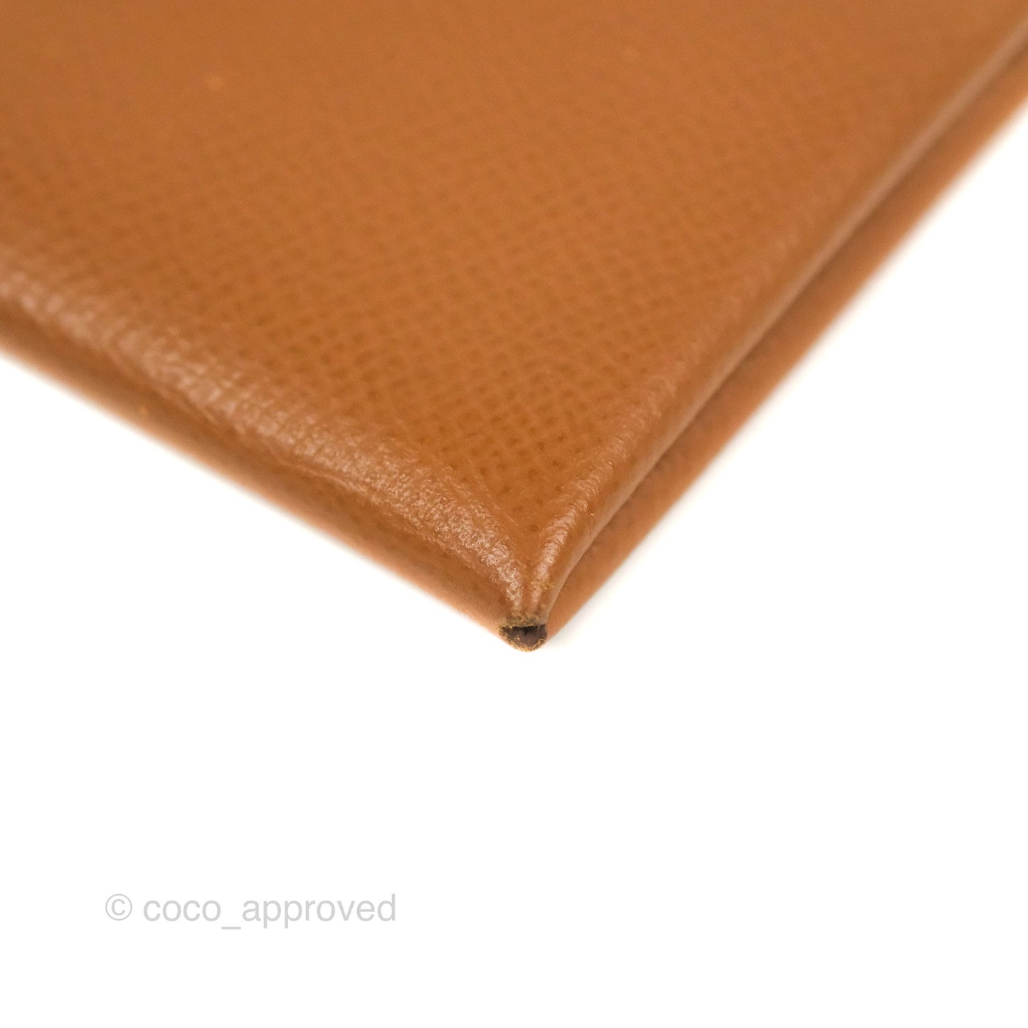 Hermès Calvi Card Holder Gold Epsom
