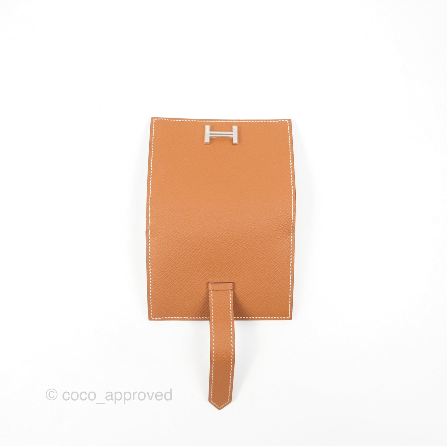 Hermès Bearn Mini Wallet Gold 37 Epsom Palladium Hardware