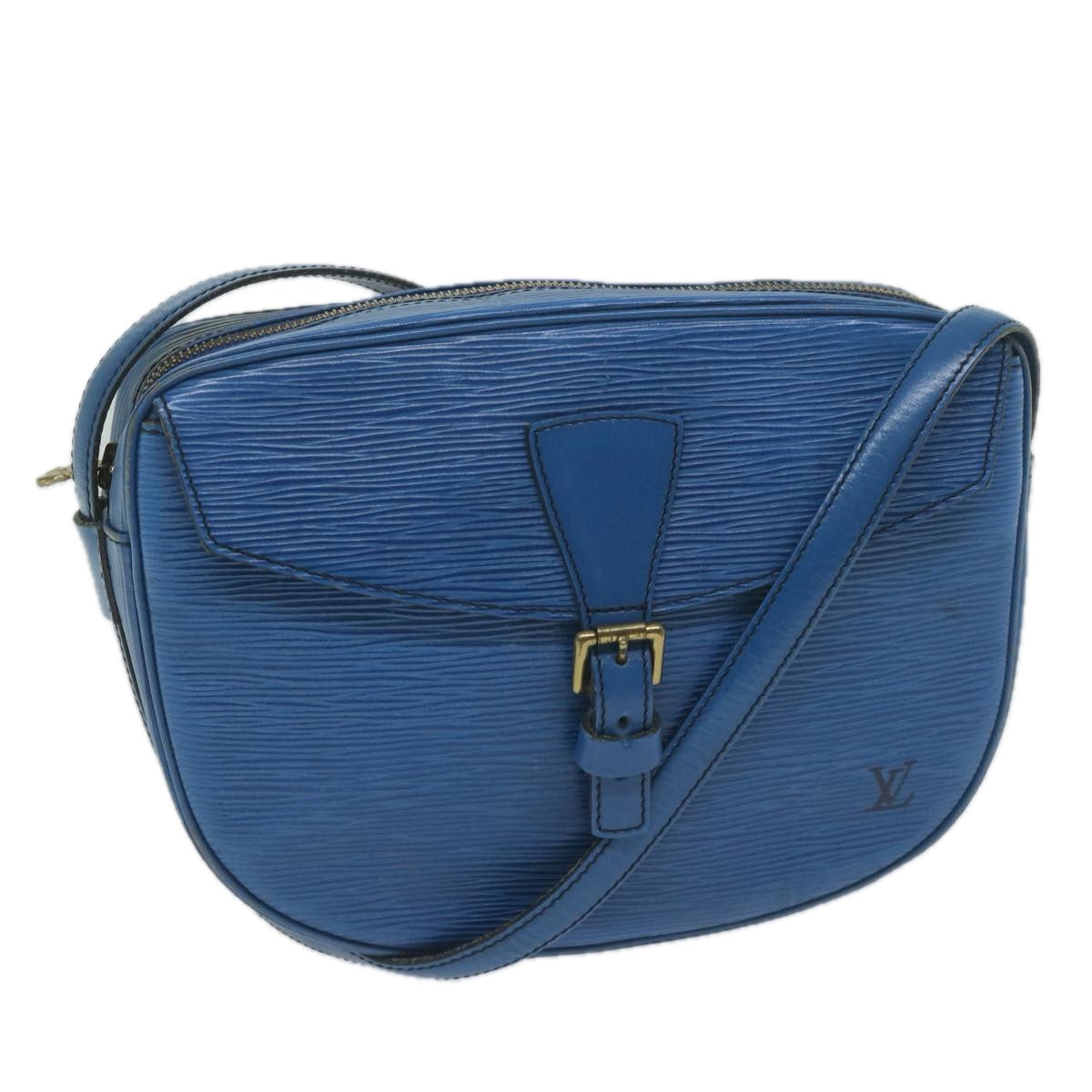 LOUIS VUITTON Epi June Feuille Shoulder Bag Blue M52155 LV 60732