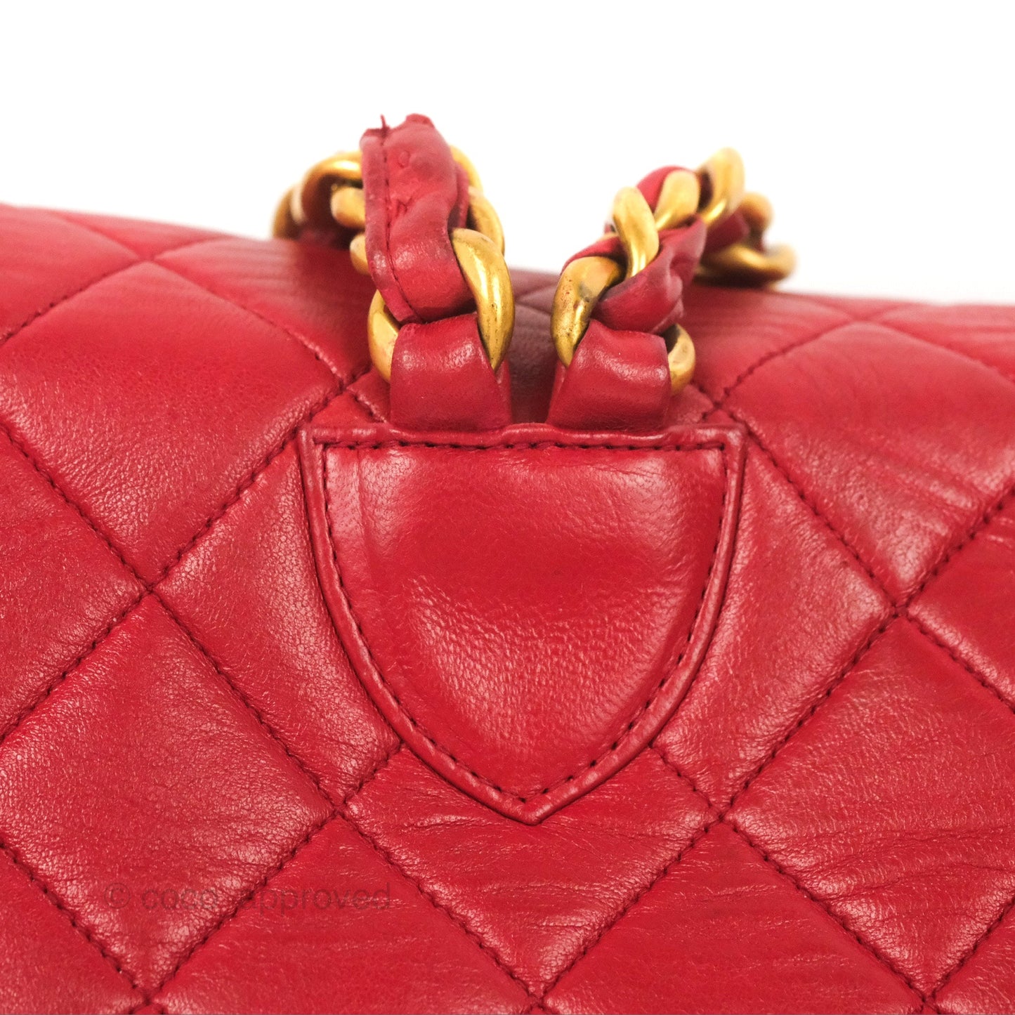 Chanel Vintage CC Duma Backpack Red Lambskin 24K Gold Hardware