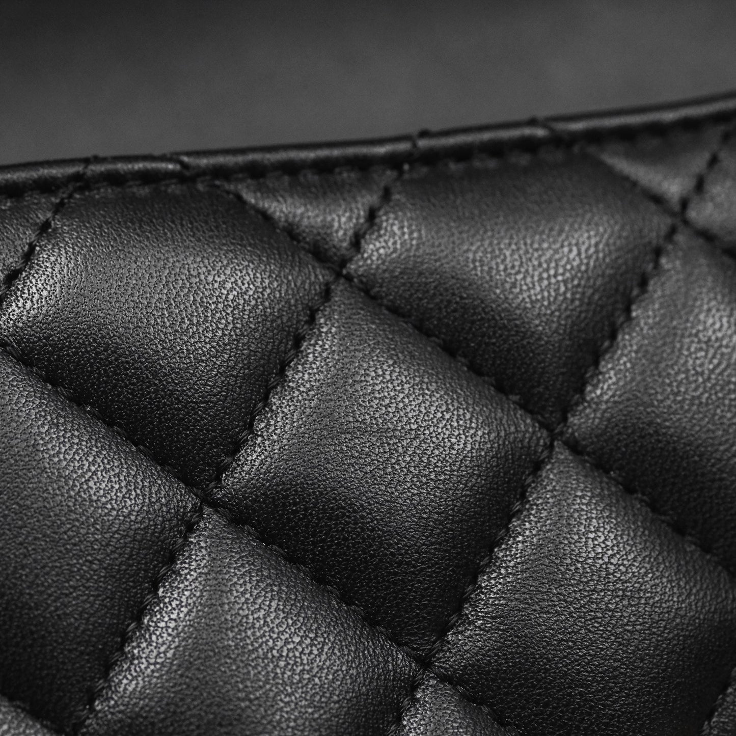 Chanel Flap Bag with Logo Enamel Chain Black Lambskin 22B