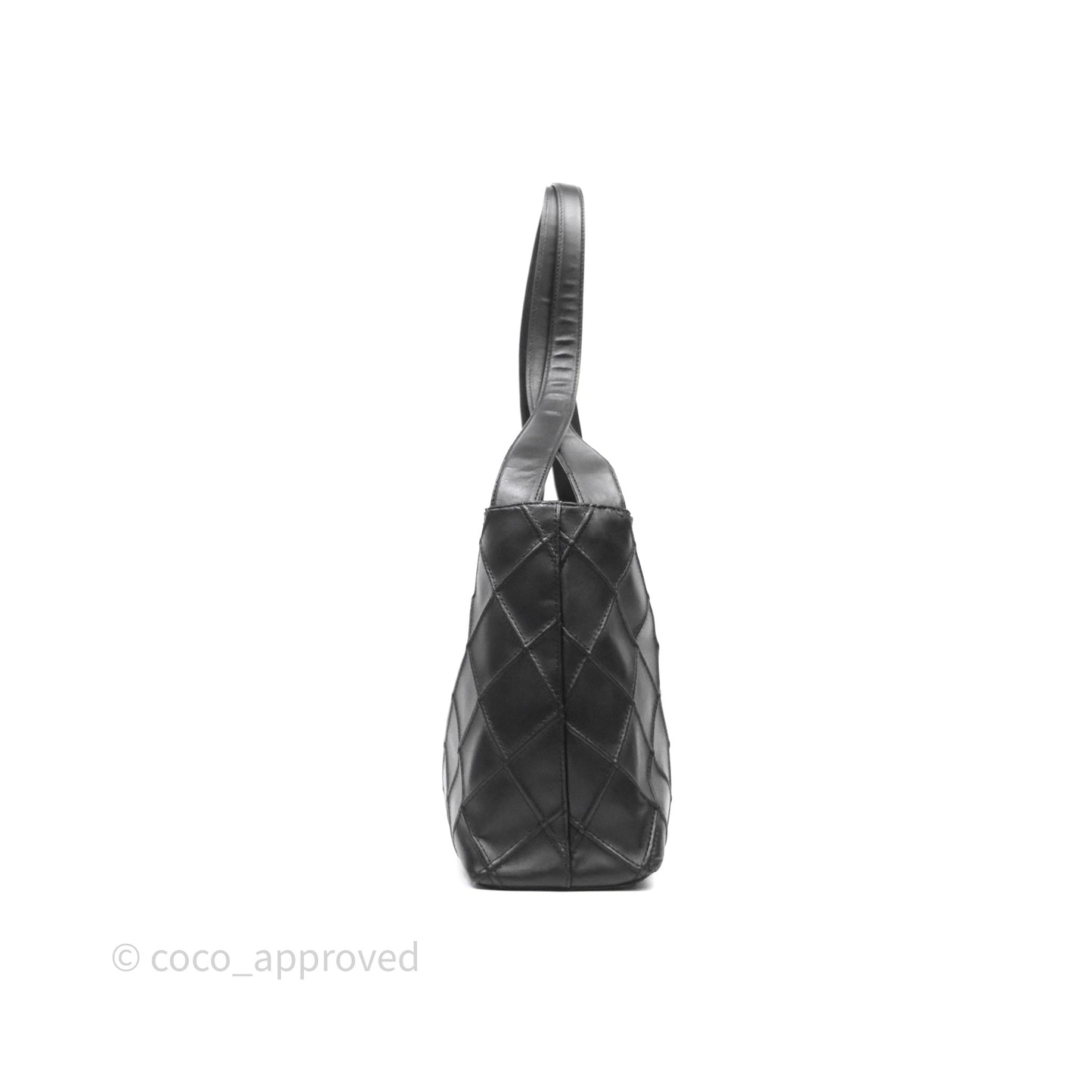 Chanel Vintage Quilted Kelly Waffle Bag Silver Hardware