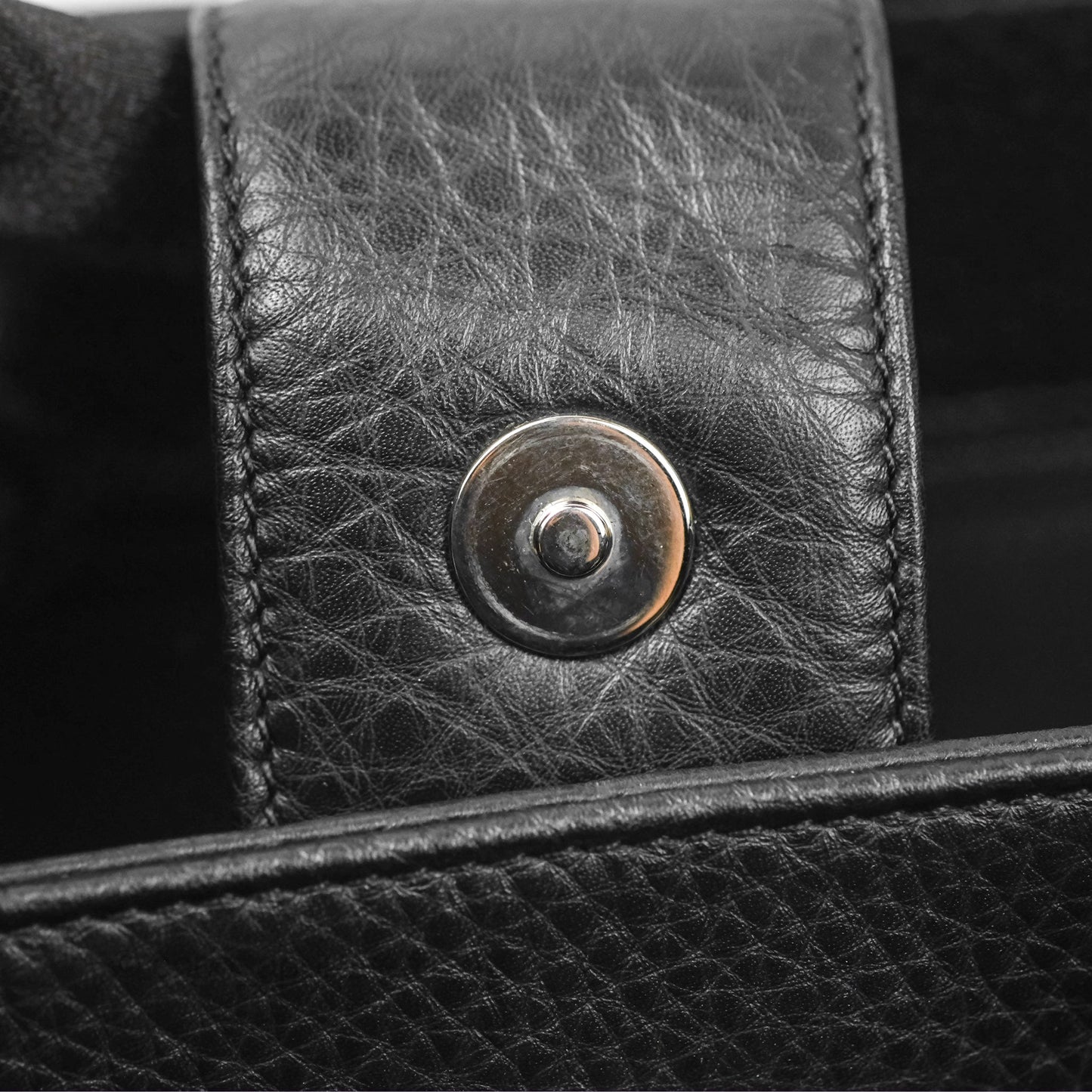 Chanel Executive Tote Bag Black Grained Calfskin Silver Hardware