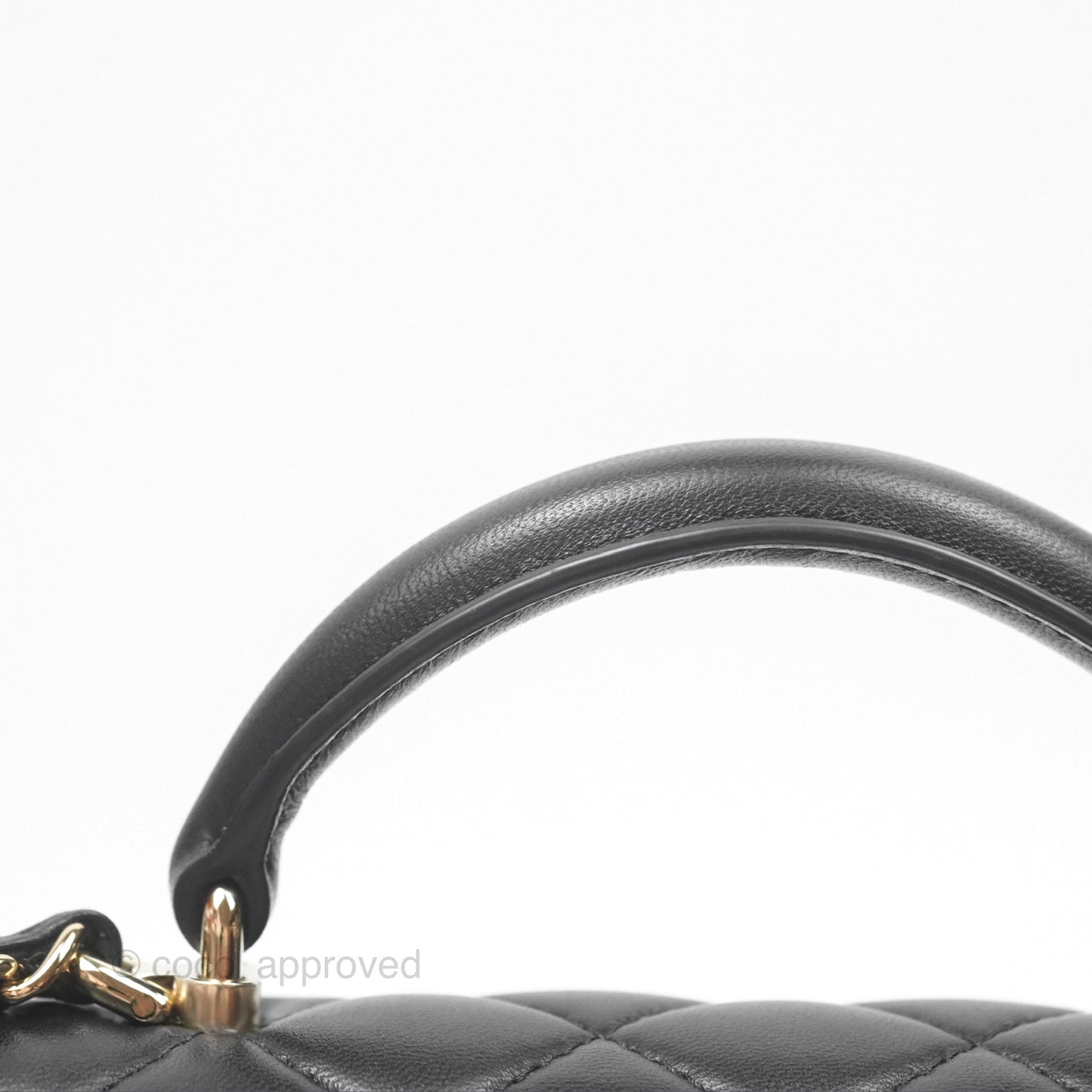 Chanel Top Handle Mini Rectangular Flap Bag Black Lambskin Gold Hardware
