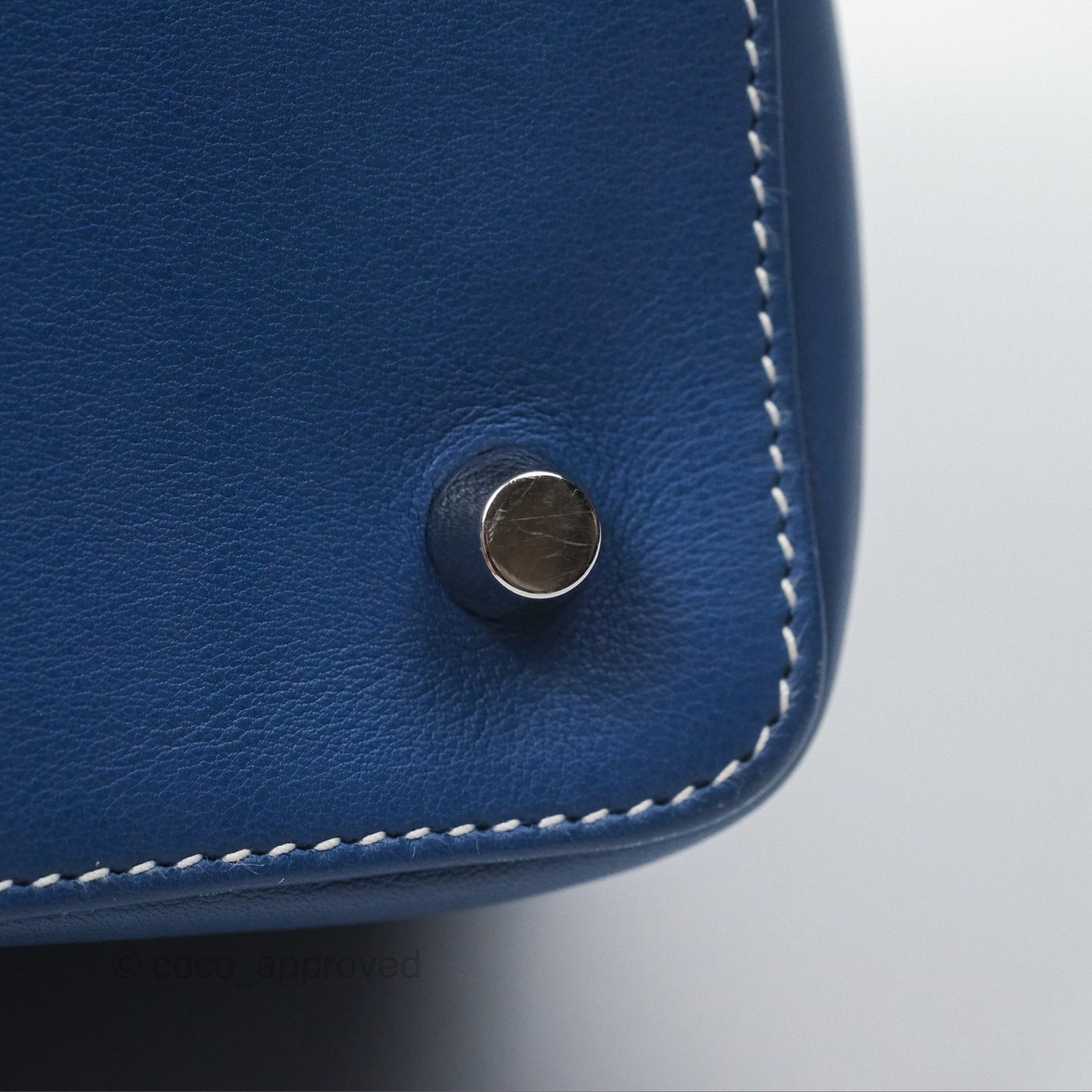 Hermès ToolBox 20 Bleu Agate R2 Swift Palladium Hardware