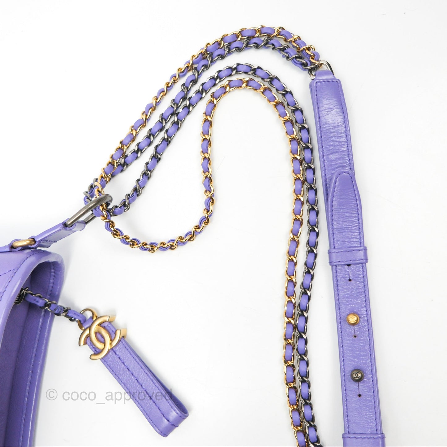 Chanel New Medium Gabrielle Purple Aged Calfskin