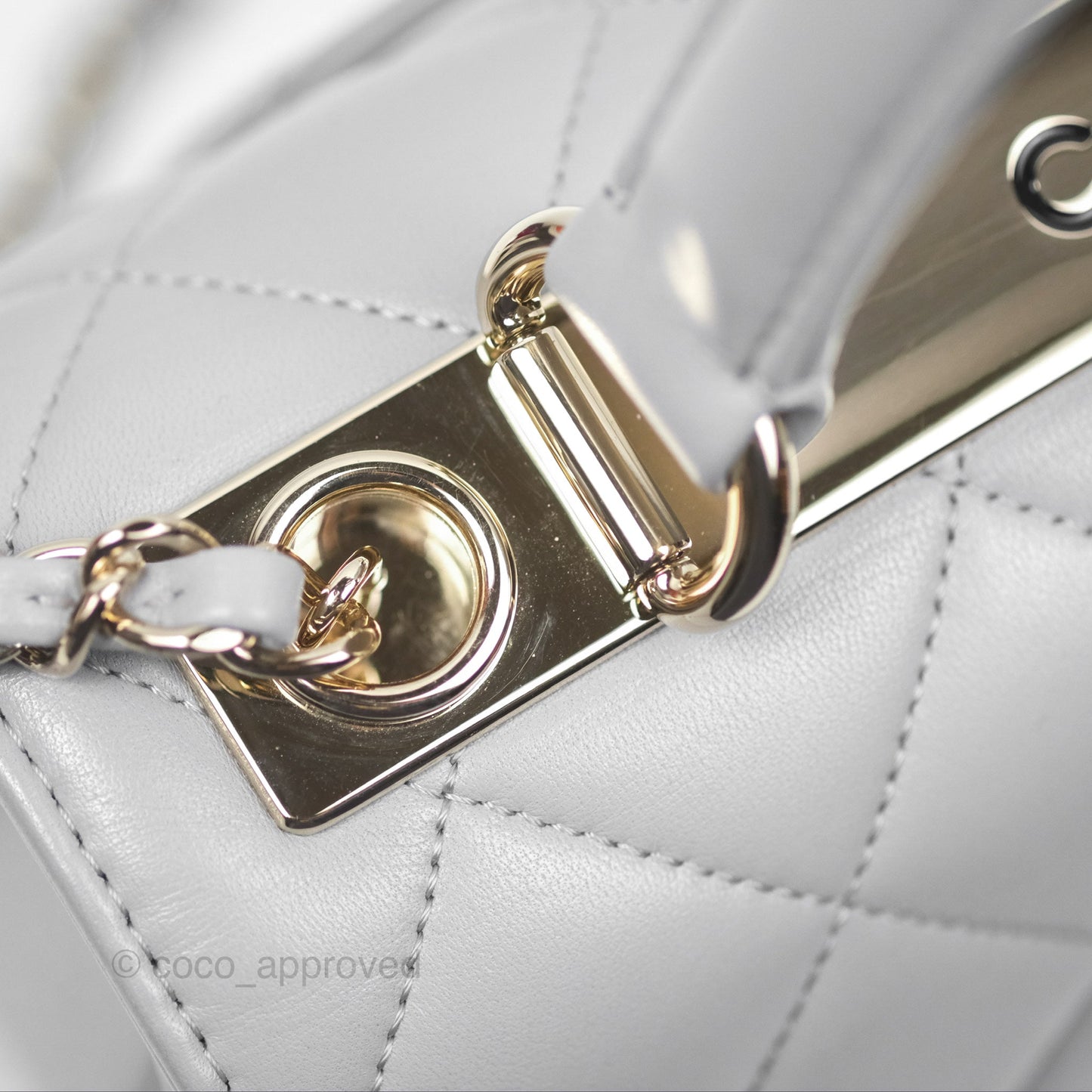 Chanel Small Trendy CC Grey Lambskin Gold Hardware