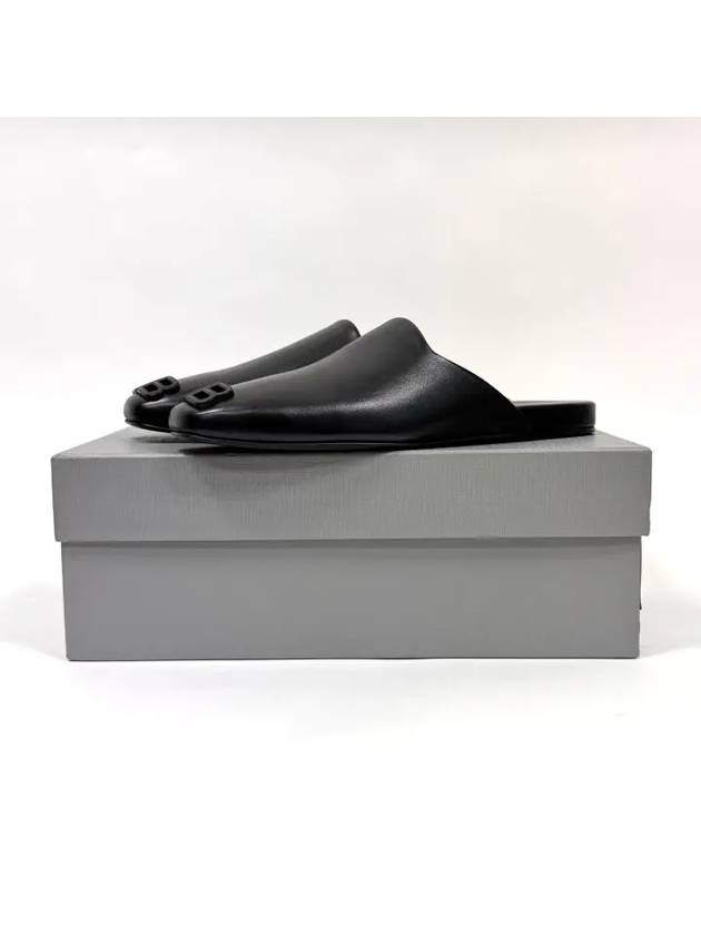 Luxury Balenciaga BB Logo Cozy Leather Bloafers