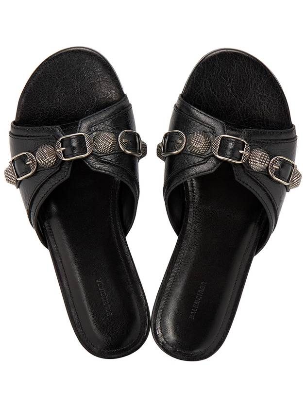 Luxury Balenciaga Cagole Flat Slipper Black