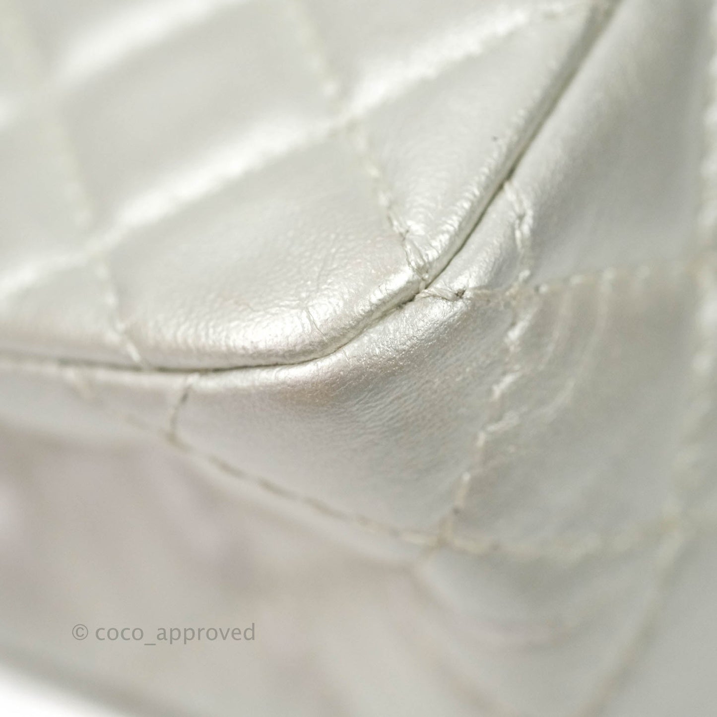 Chanel Reissue Quilted Aged Calfskin Metallic Silver Matte Silver Hardware 225